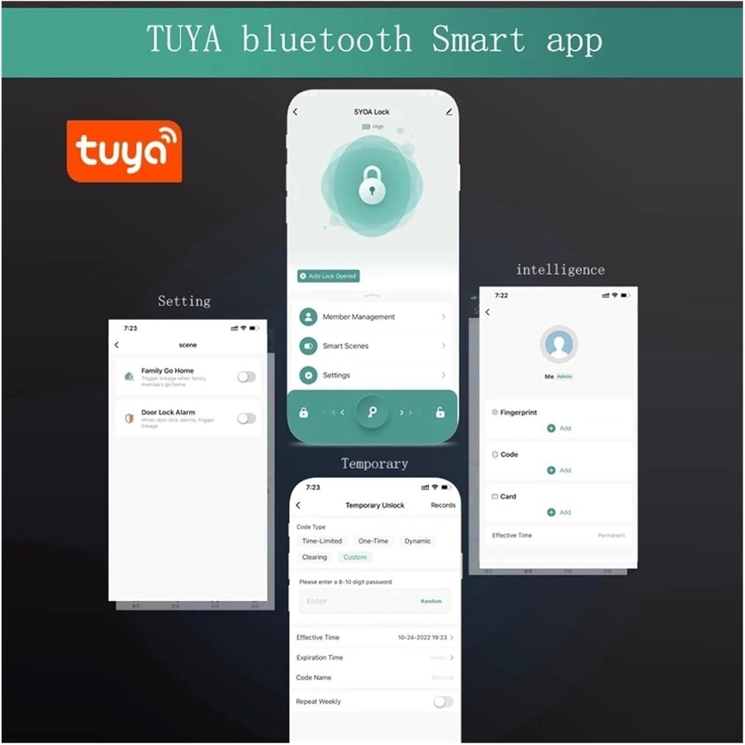Cerradura Digital Inteligente TUYA Huella -3