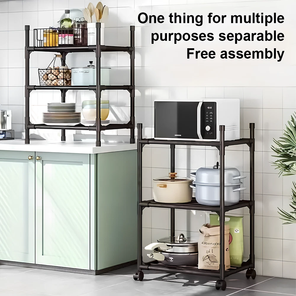 ESTANTERÍA ESTANTES DE COCINA DE 6 NIVELES CON POLEA 42 x 32 x 166CM-2