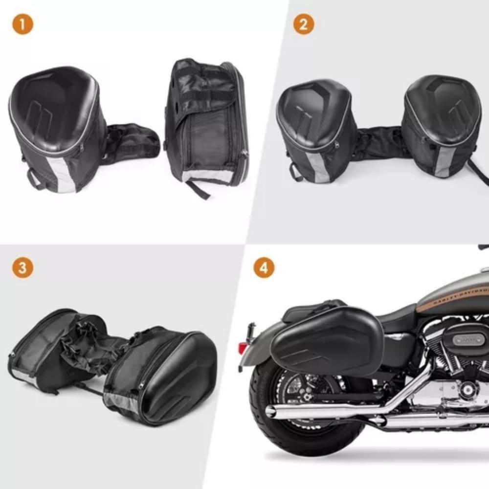 Alforjas De Motocicleta Semirigidas Expansibles Hasta 58lts-4