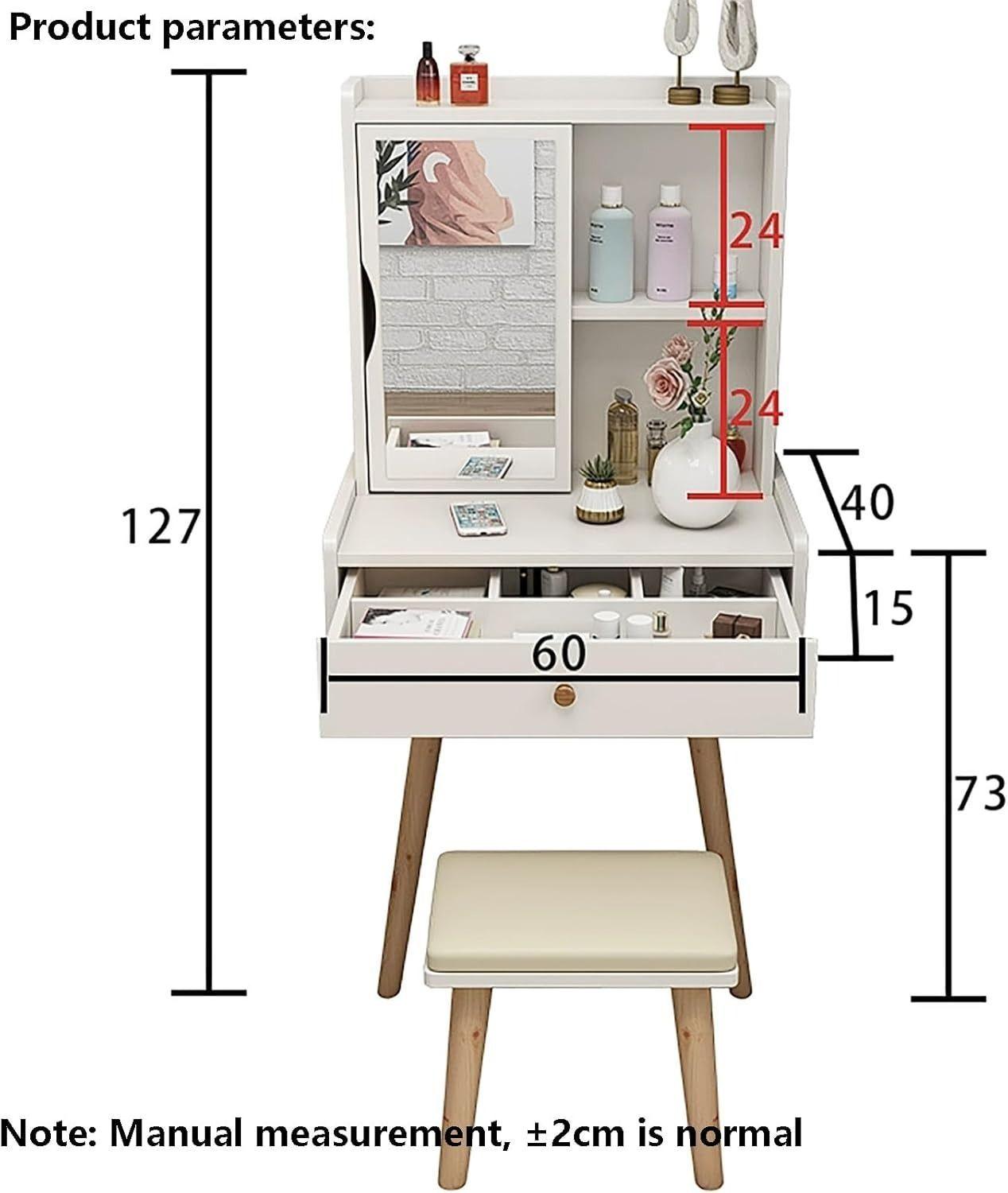 Espejo Escritorio Vanity Con Taburete-6