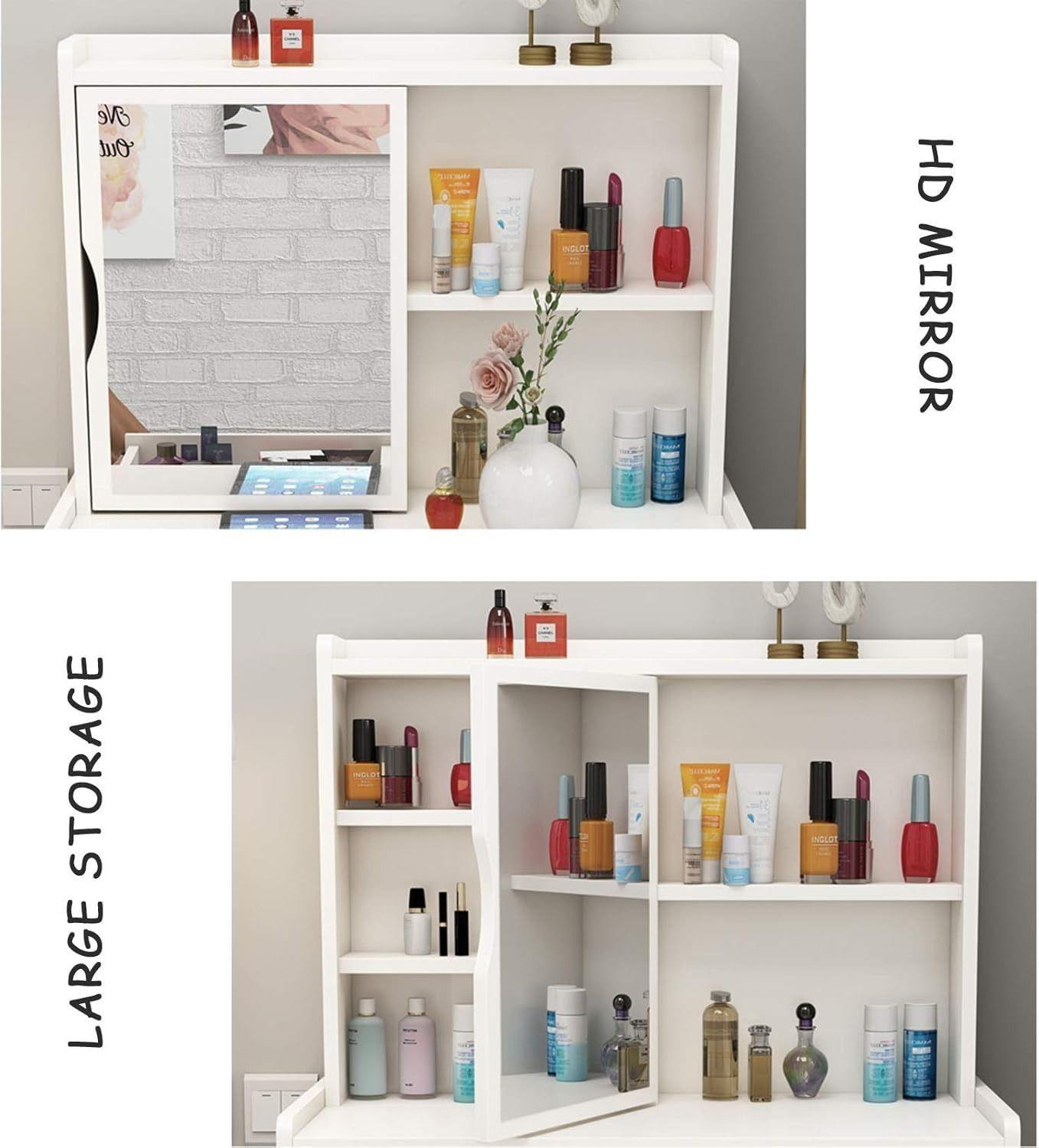 Espejo Escritorio Vanity Con Taburete-5