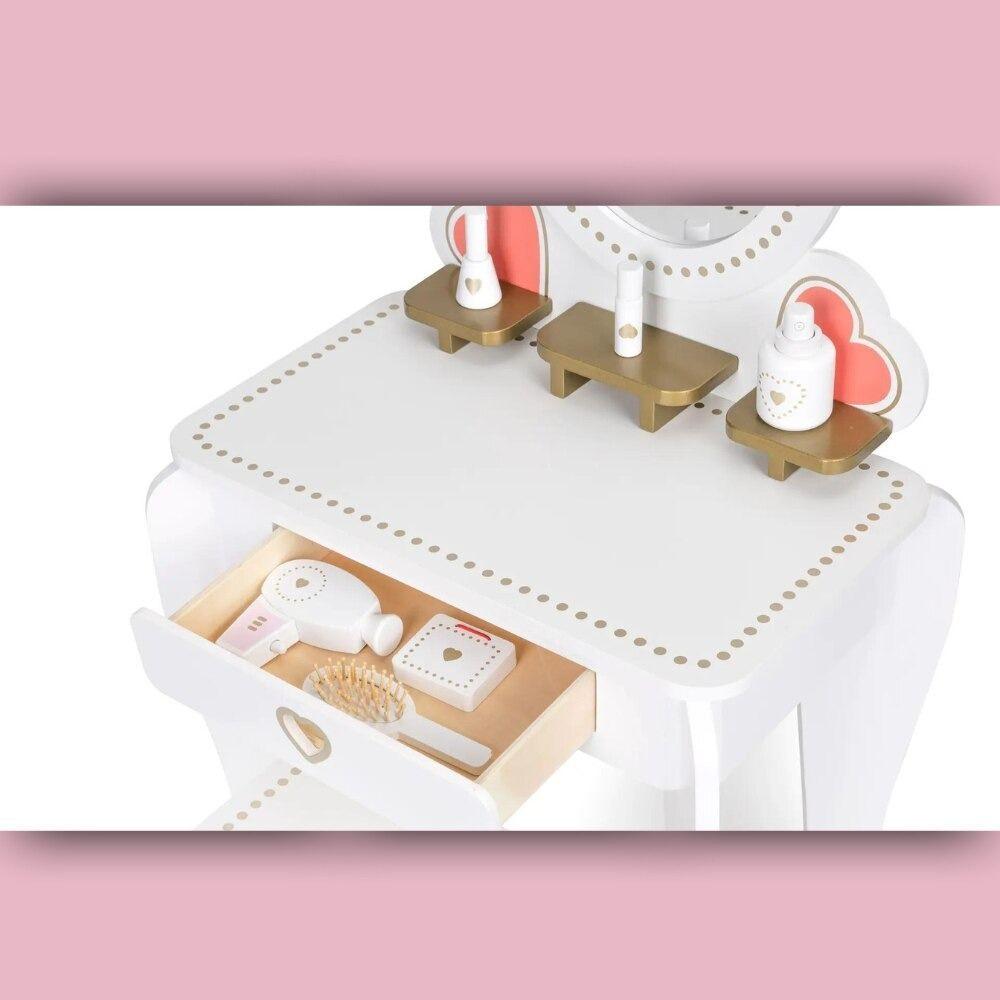 Juguete Toucador Infantil Madeira Toucador de princesa Blanco-4