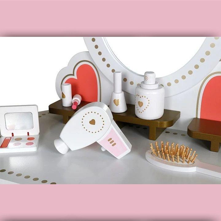 Juguete Toucador Infantil Madeira Toucador de princesa Blanco-7