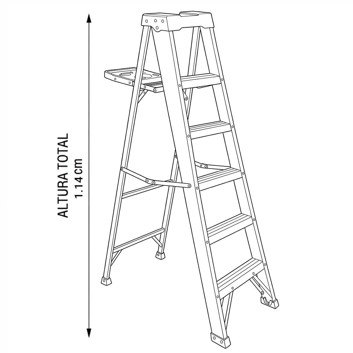 Escalera de Aluminio Tijera 1.83m DUOMAX-5