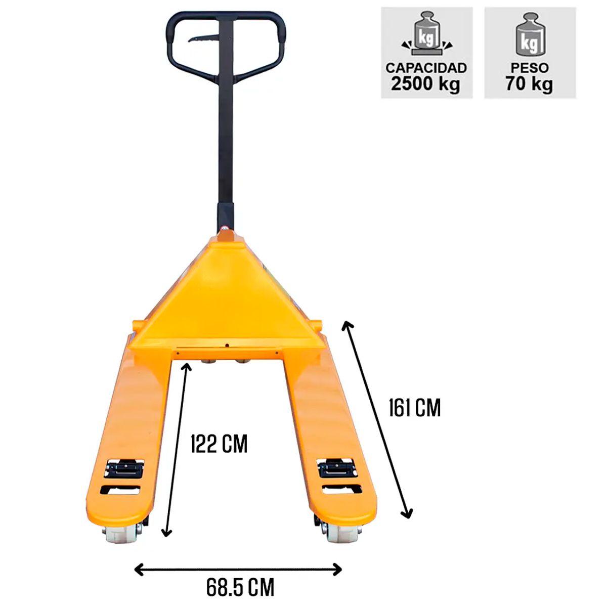 Transpaleta Manual 2500kg Nylon 685mm-4