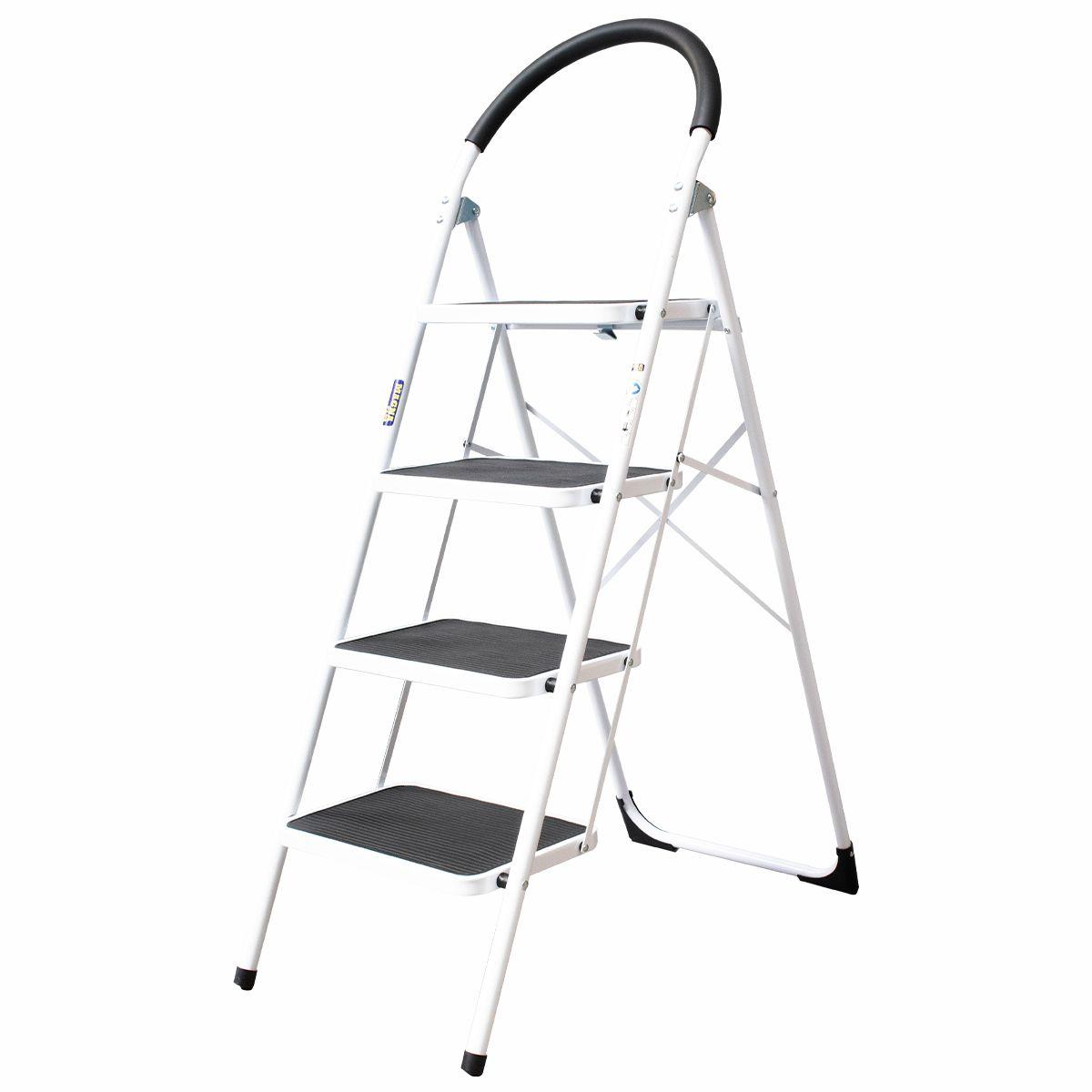 Piso Escalera Plegable de Acero 4 Peldaños - 150 KG-0