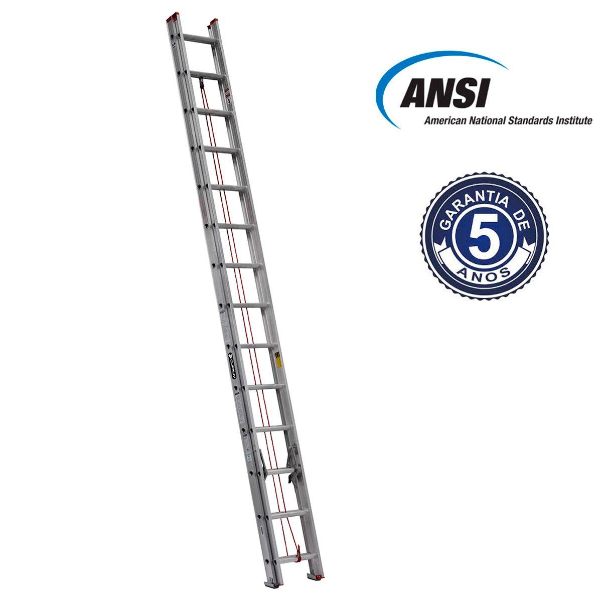Escalera de Aluminio Telescopica 28p 150 KG. CUPRUM-1