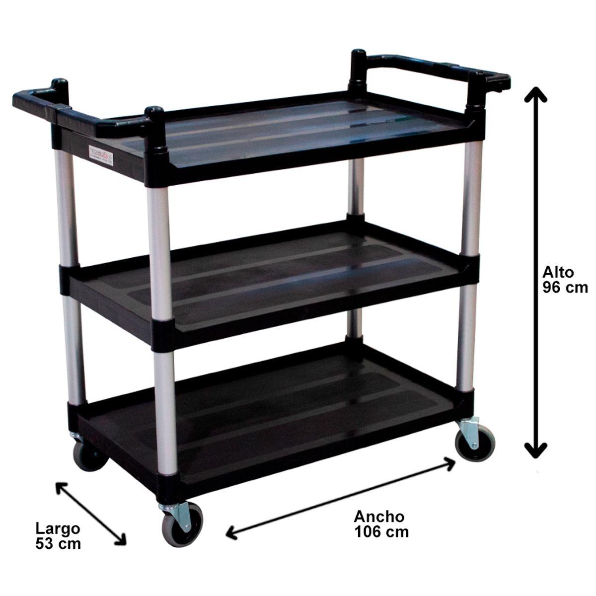 Carro Servicio Multiuso 3 Bandejas 85Kg Soin-3