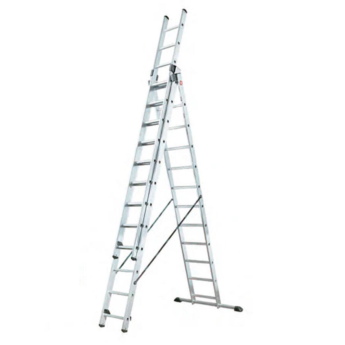 Escalera aluminio tijera telescópica 9.05m HAILO-0