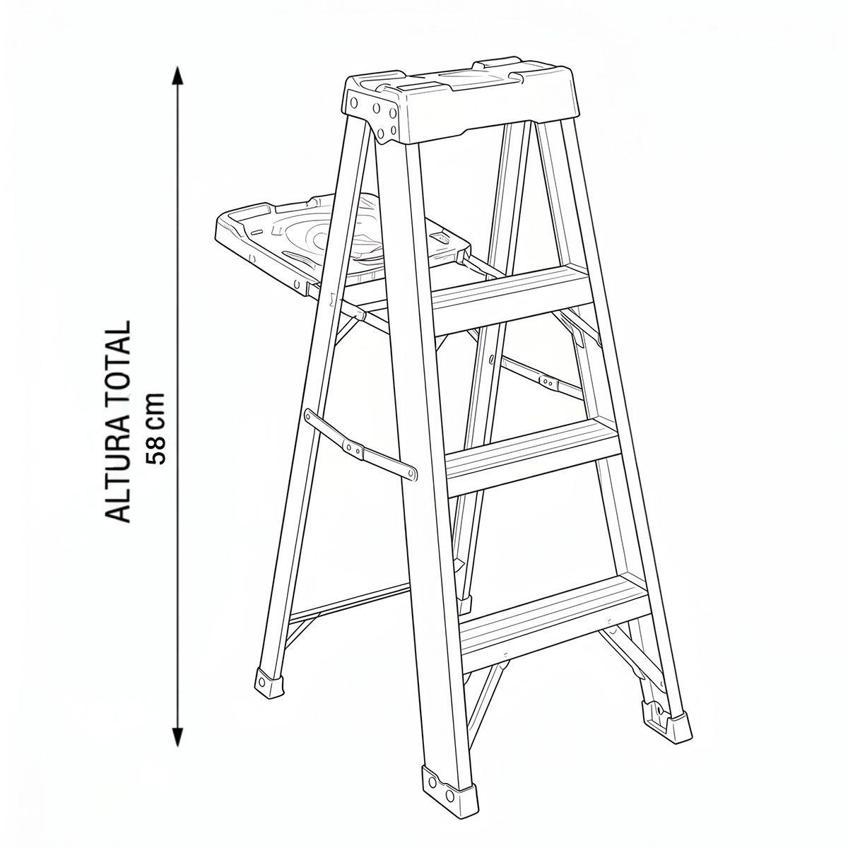 Escalera de Aluminio Tijera 1.22m DUOMAX-4