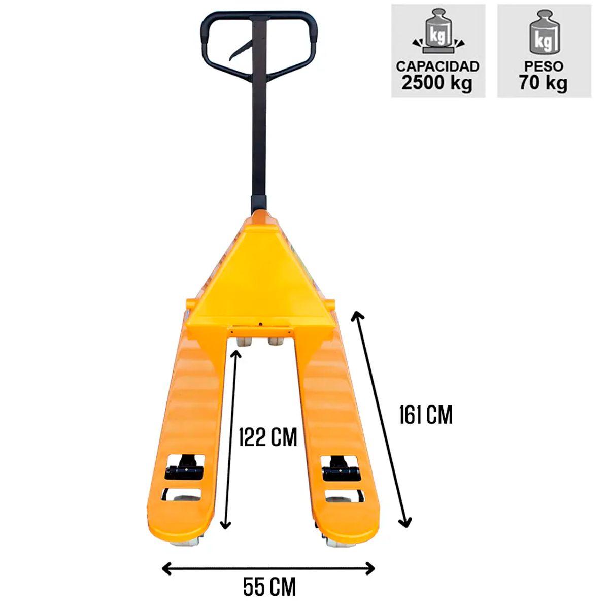 Transpaleta Manual 2500kg Nylon 550mm-4