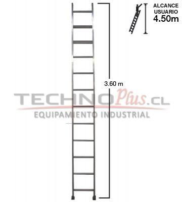 Escalera Aluminio Recta 3.66mts 12P CUPRUM-3