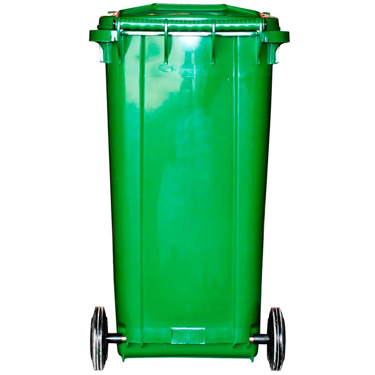 Contenedor de Basura con Ruedas 240L Verde-0