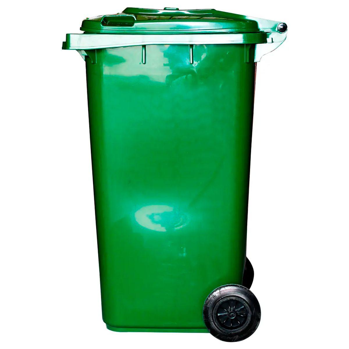 Contenedor de Basura con Ruedas 240L Verde-1