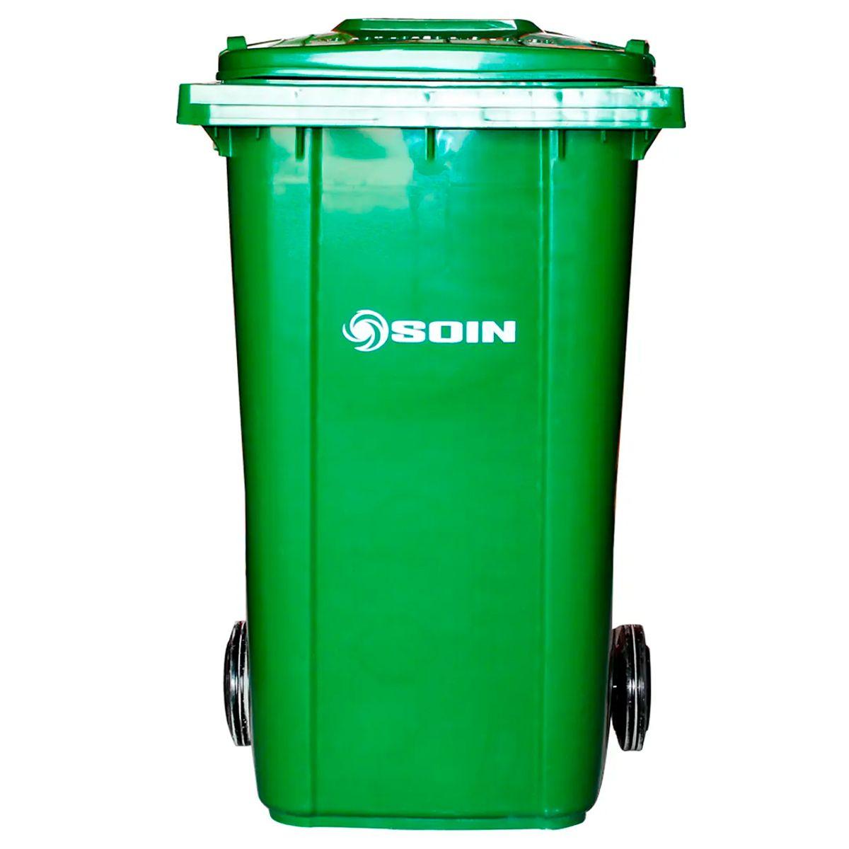 Contenedor de Basura con Ruedas 240L Verde-3