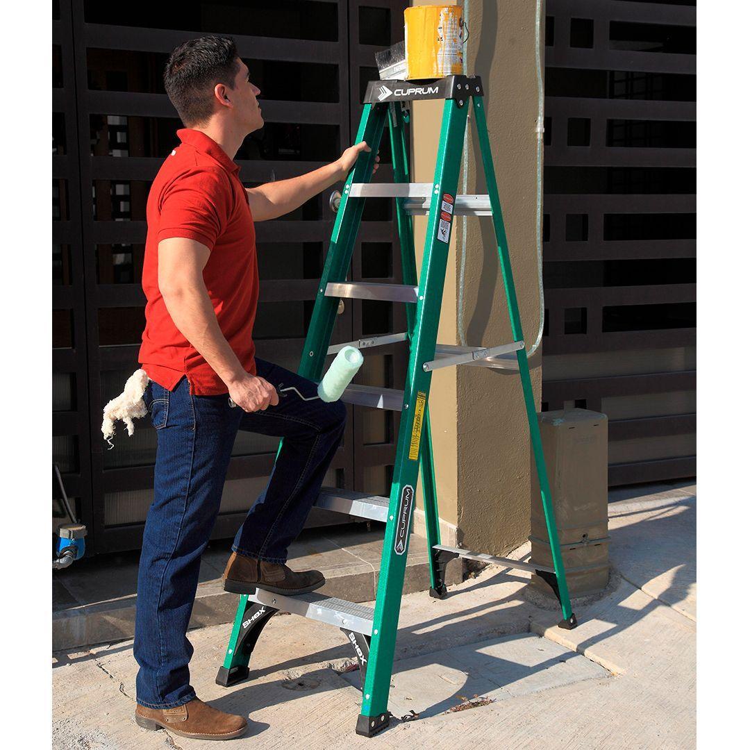 ESCALERA FIBRA VIDRIO TIJERA 6 PELDAÑOS 1.83 MTS CUPRUM-2
