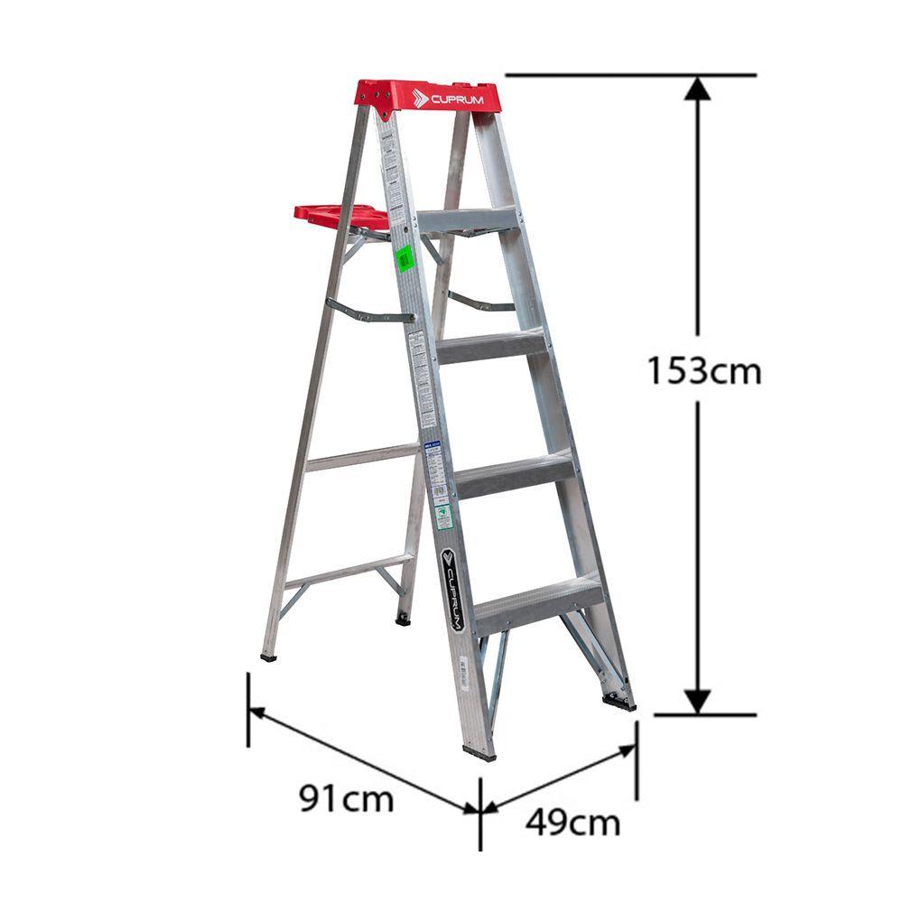 ESCALERA ALUMINIO TIJERA 1.52 M 5 PELDAÑOS CUPRUM-1