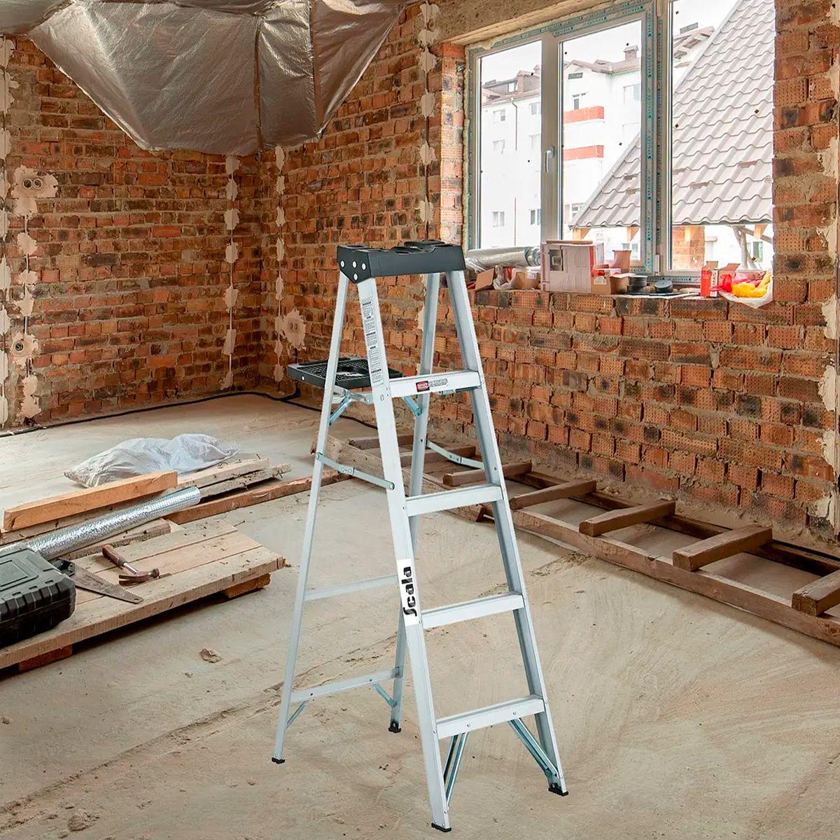 Escalera De Aluminio Tijera 1.52 M (5 Peldaños) Cuprum-2