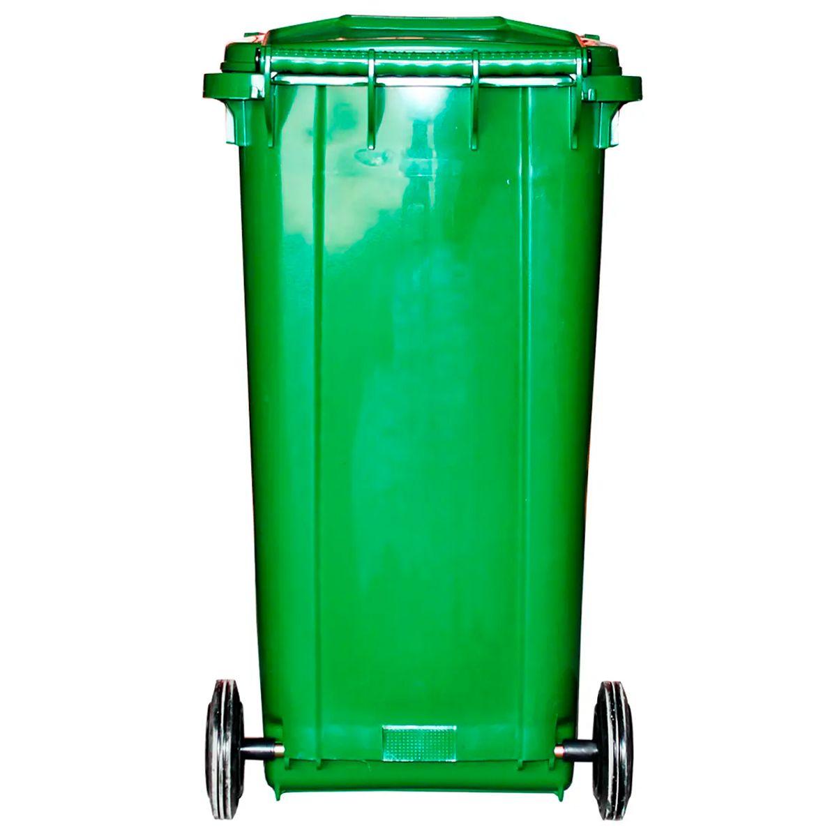 Contenedor de Basura con Ruedas 120L Verde-2