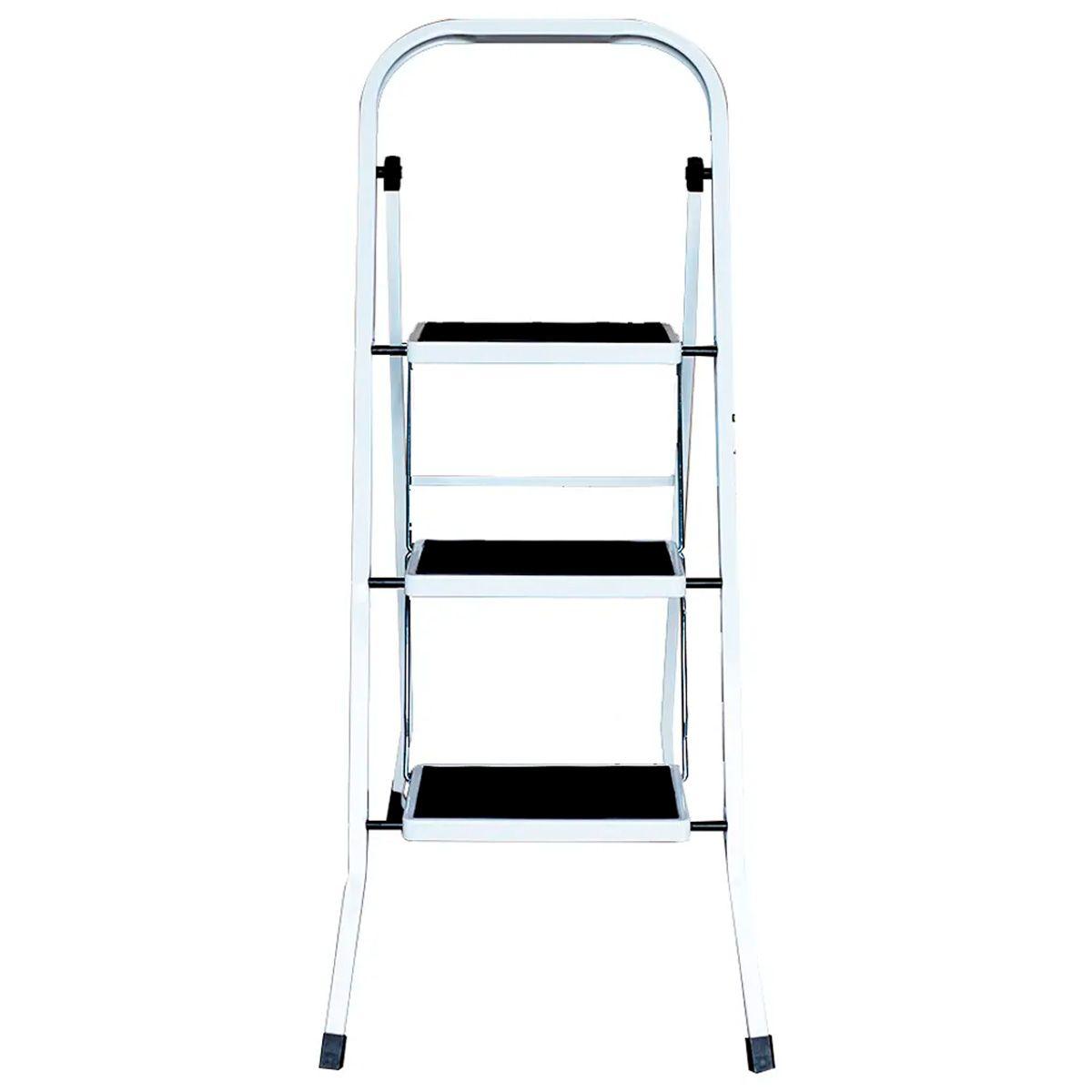Piso Escalera Plegable de Acero 3 Peldaños Profesional-2