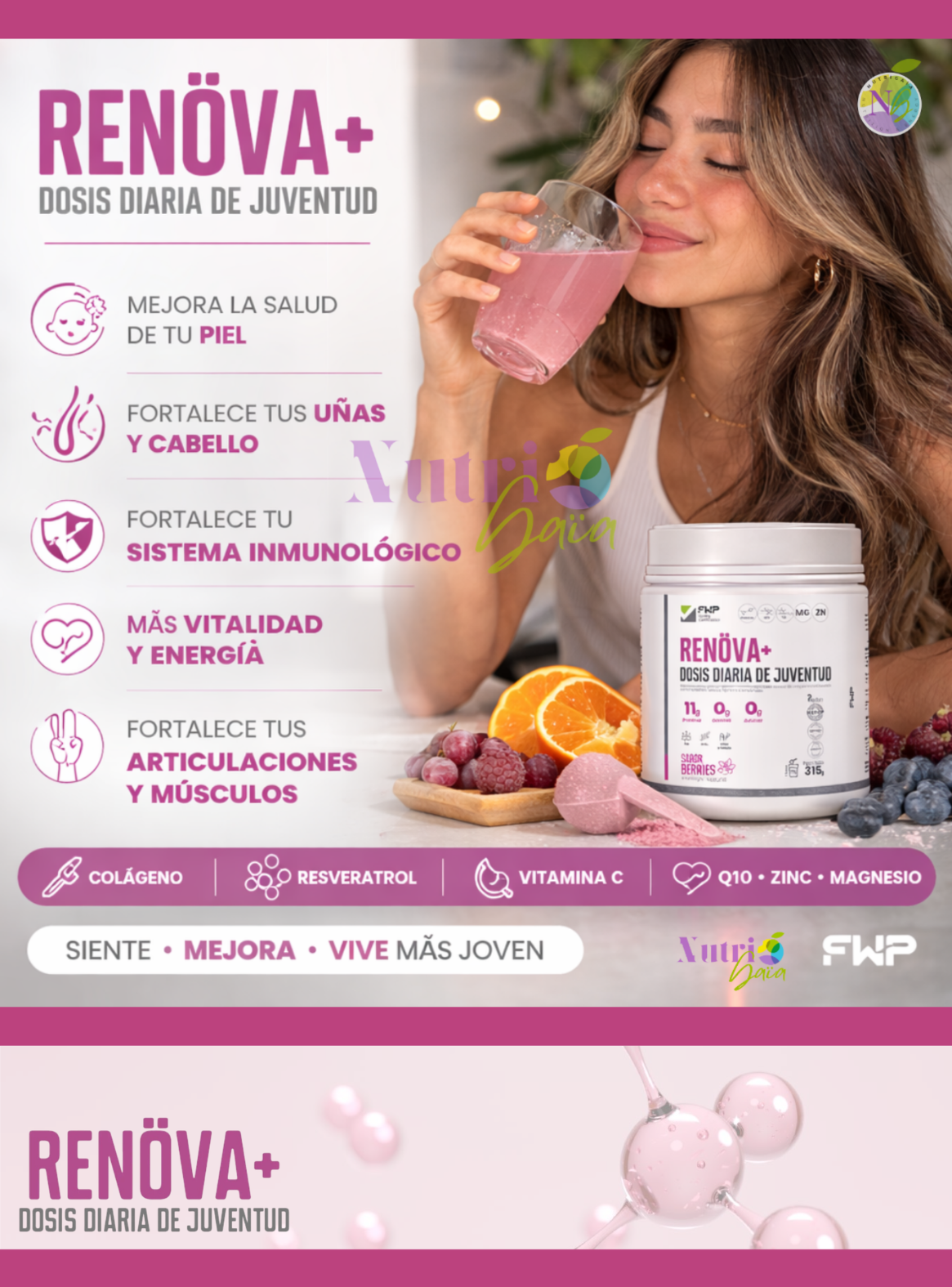 Pack 2x RENÖVA+ Colágeno Hidrolizado con Biopéptidos Activos FWP -2