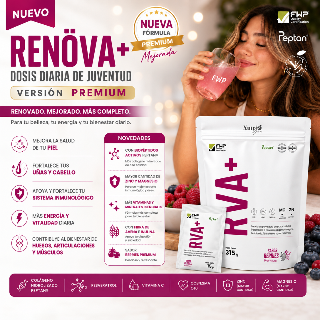 Pack 2x RENÖVA+ FWP Colágeno Hidrolizado Biopéptidos Activos Peptan® -2