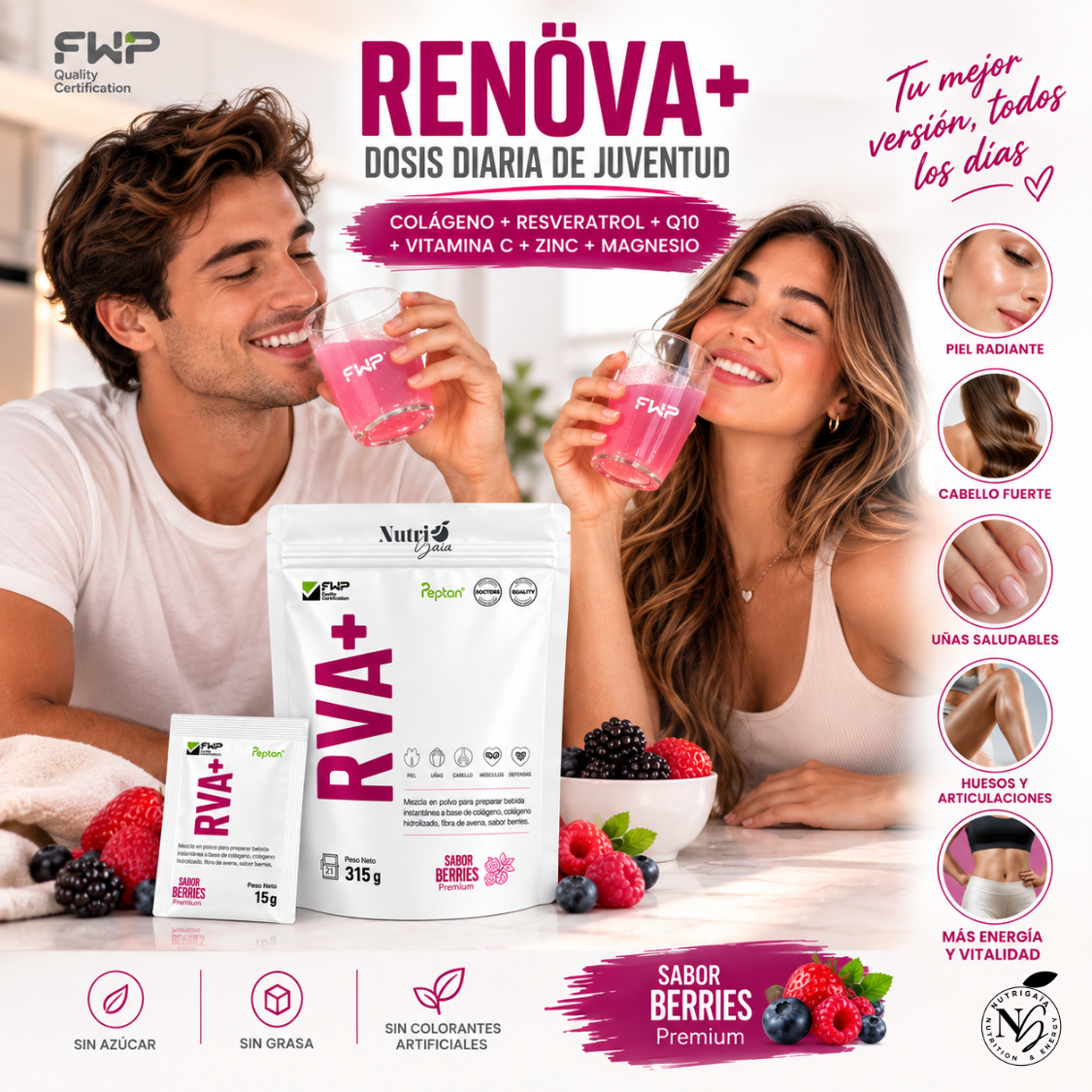 Pack 2x RENÖVA+ FWP Colágeno Hidrolizado Biopéptidos Activos Peptan® -5