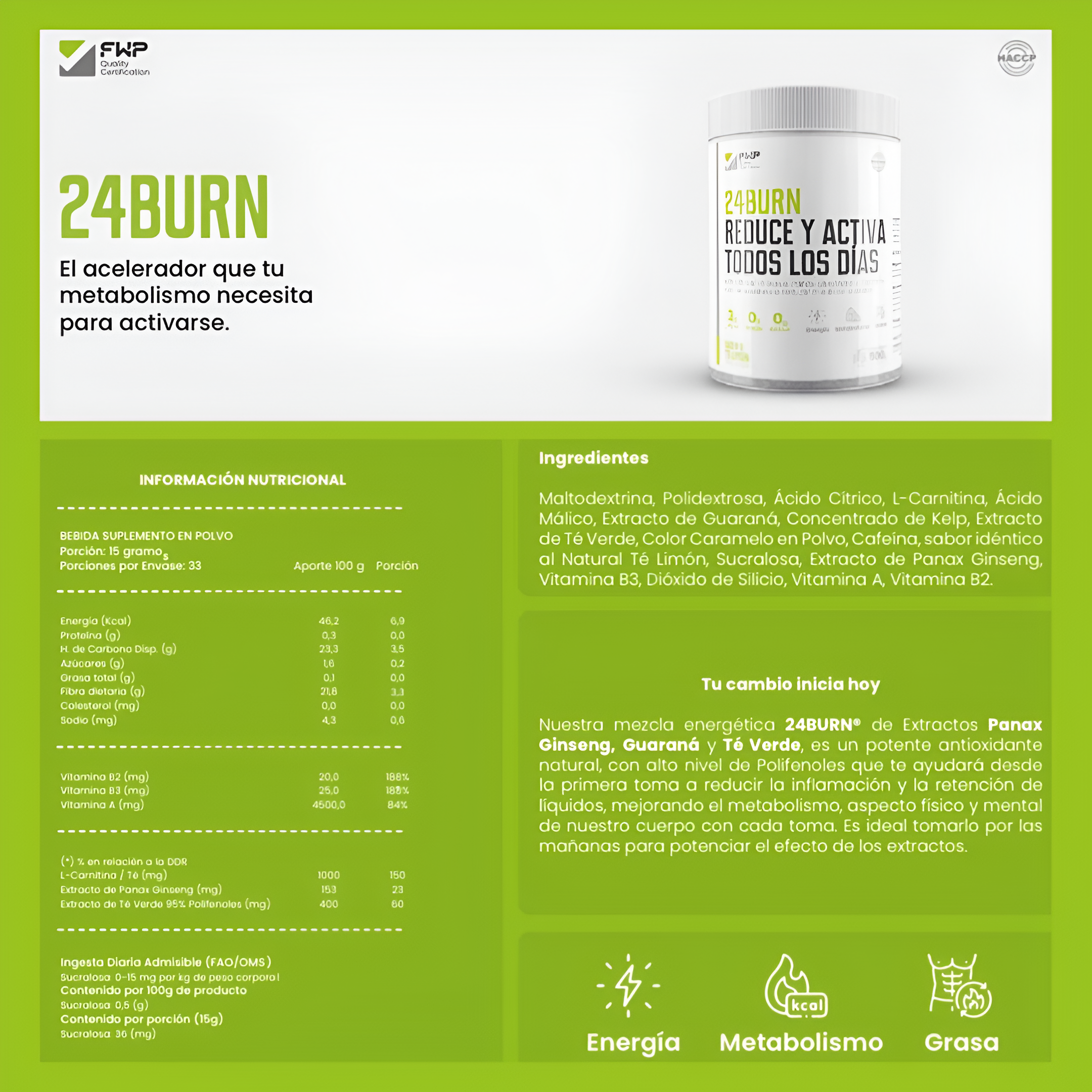 Pack 2u 24BURN  Suplemento Alimenticio FWP -1