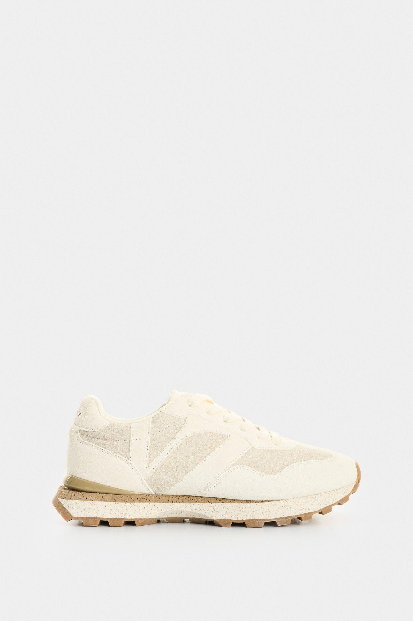 Vélez Zapatilla Tenis Cuero Carnaza Mujer Sahara Blanco-0