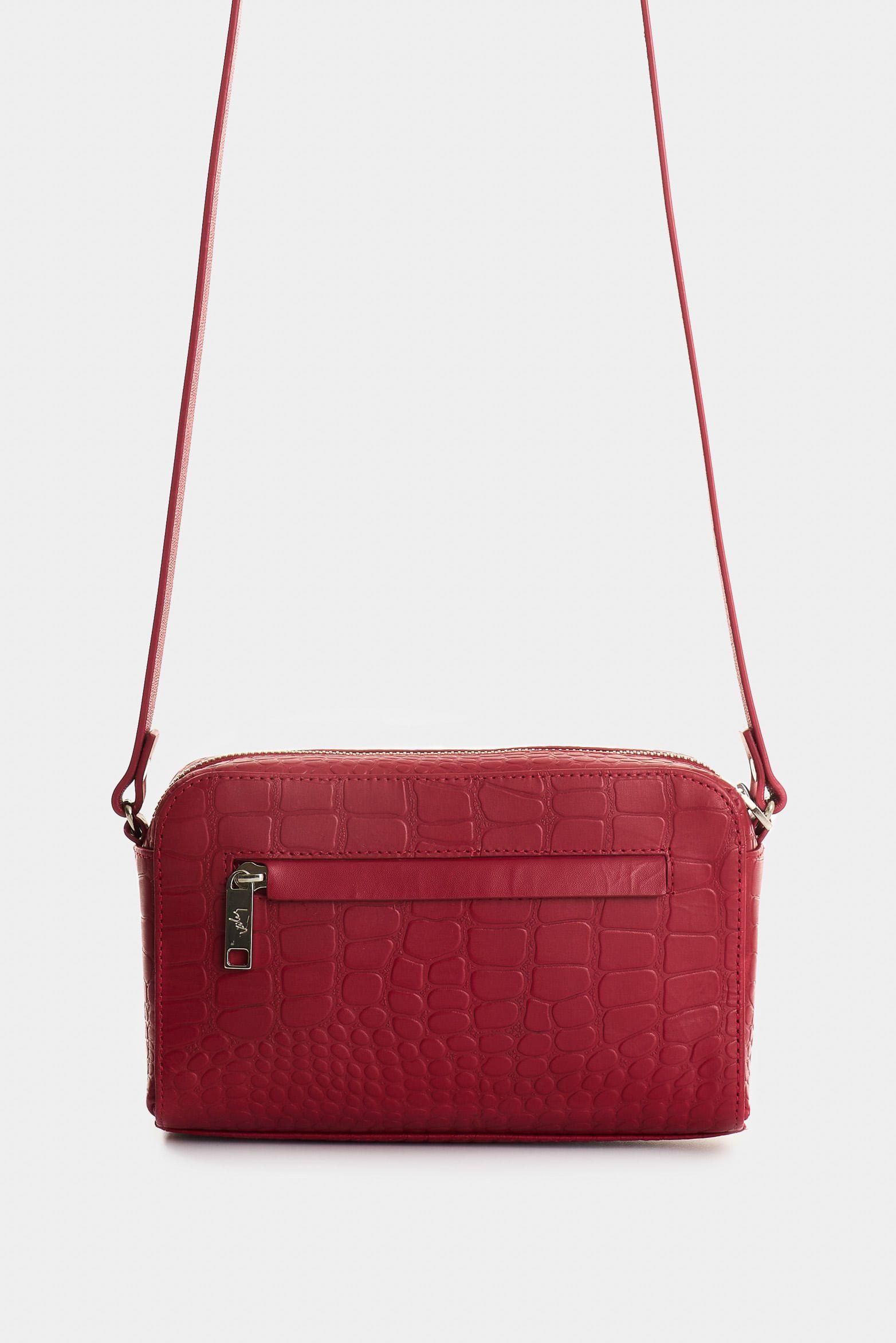 Vélez Manos Libres De Cuero Grabado Para Mujer Verona Rojo-2