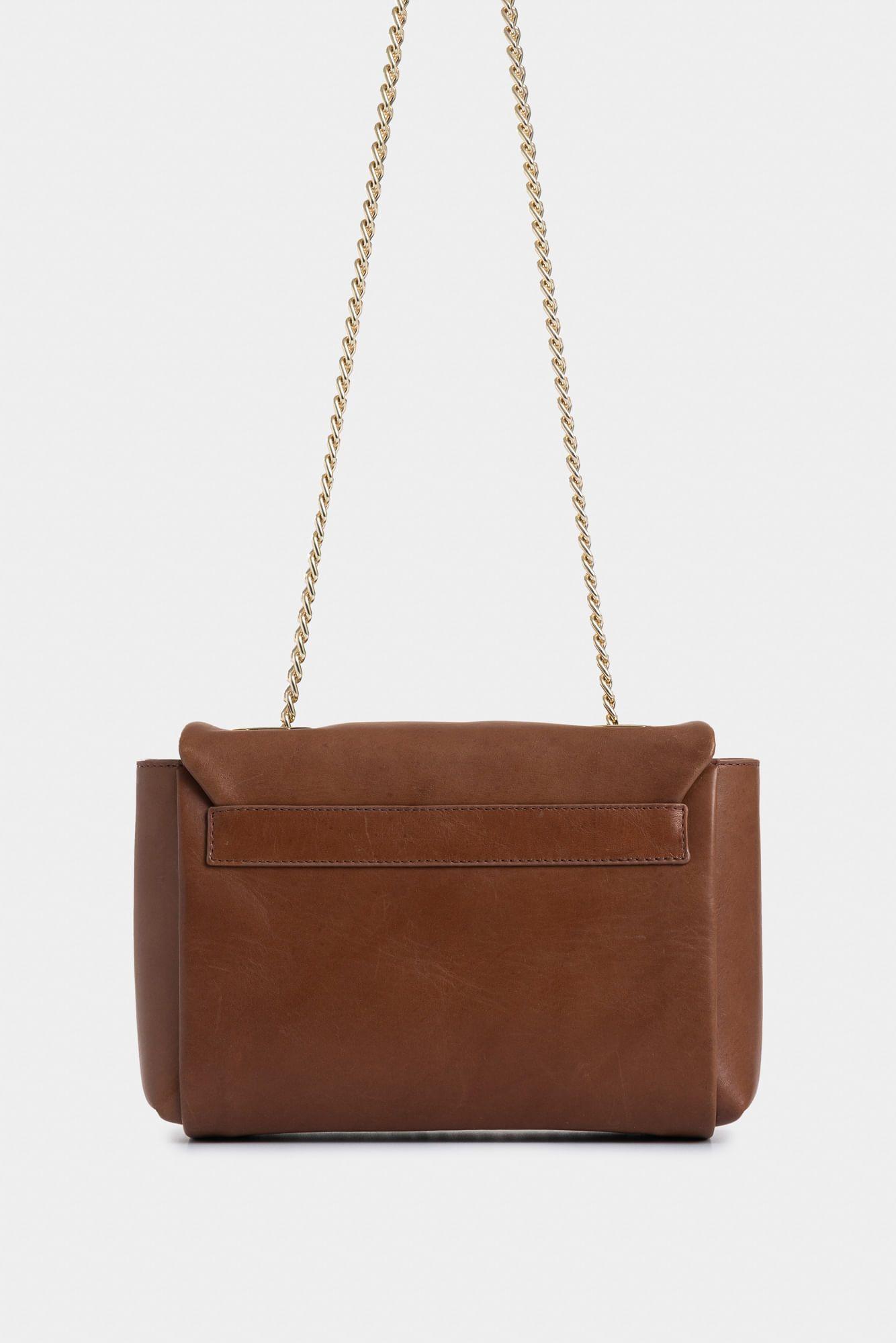 Vélez Cartera Lili 3.0 De Cuero Para Mujer Cadena Miel-2