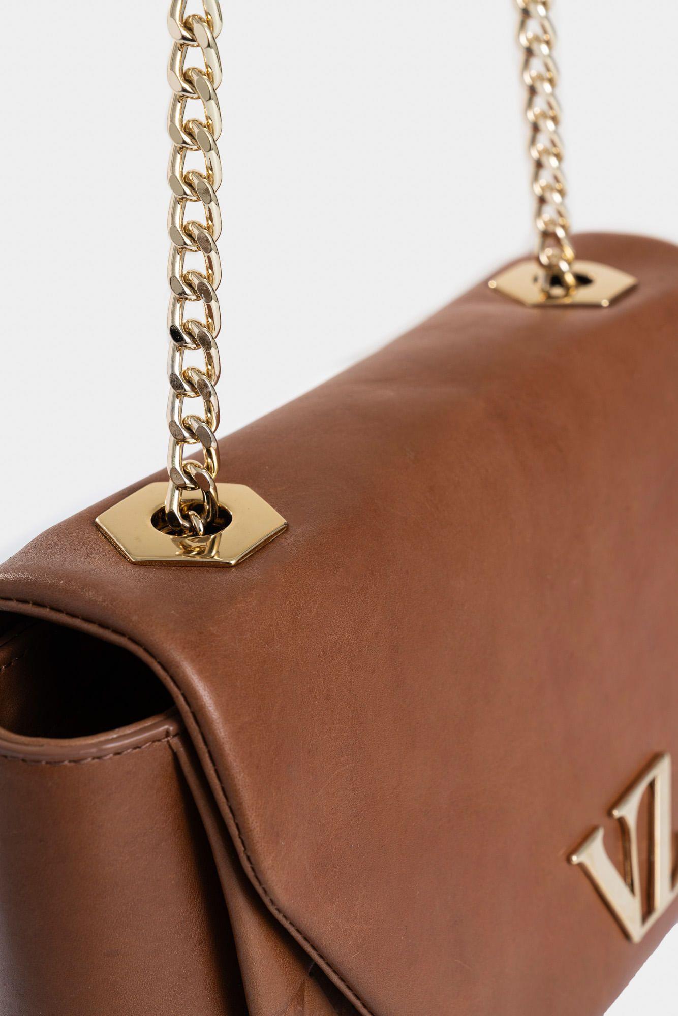 Vélez Cartera Lili 3.0 De Cuero Para Mujer Cadena Miel-3