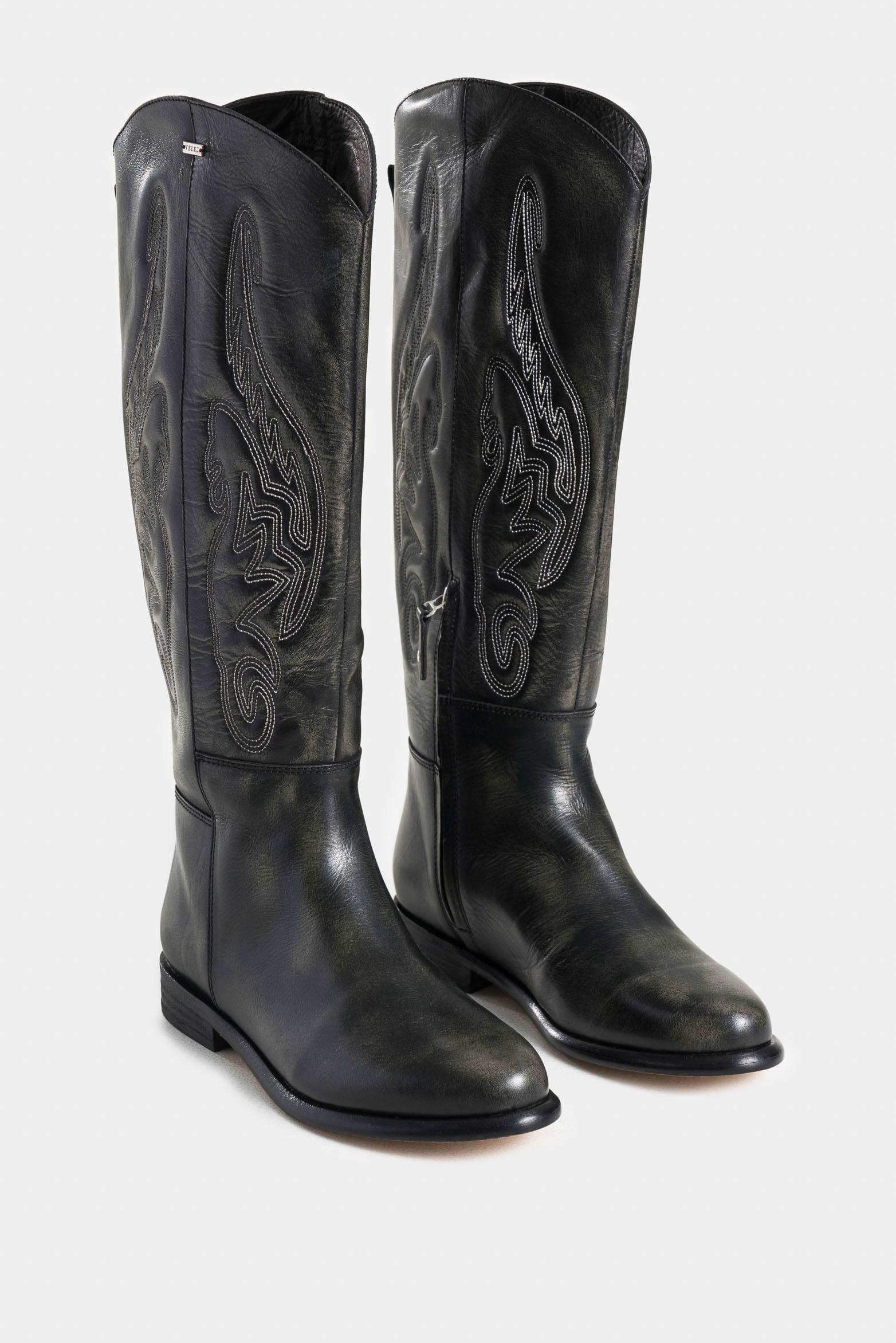 Vélez Botas Kalahari 2.0 Cuero Brush Off Mujer Cremalle Gris-1