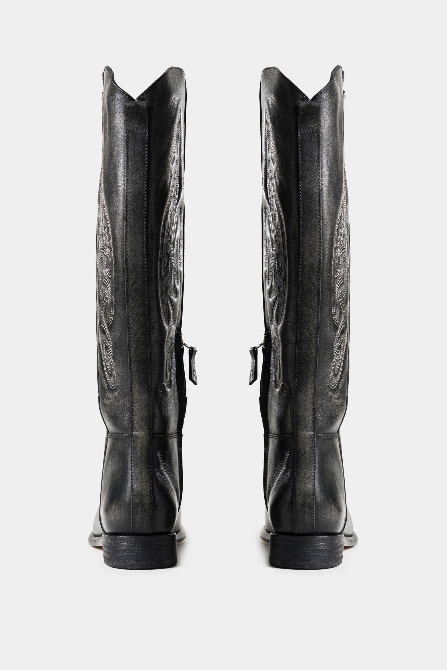 Vélez Botas Kalahari 2.0 Cuero Brush Off Mujer Cremalle Gris-2