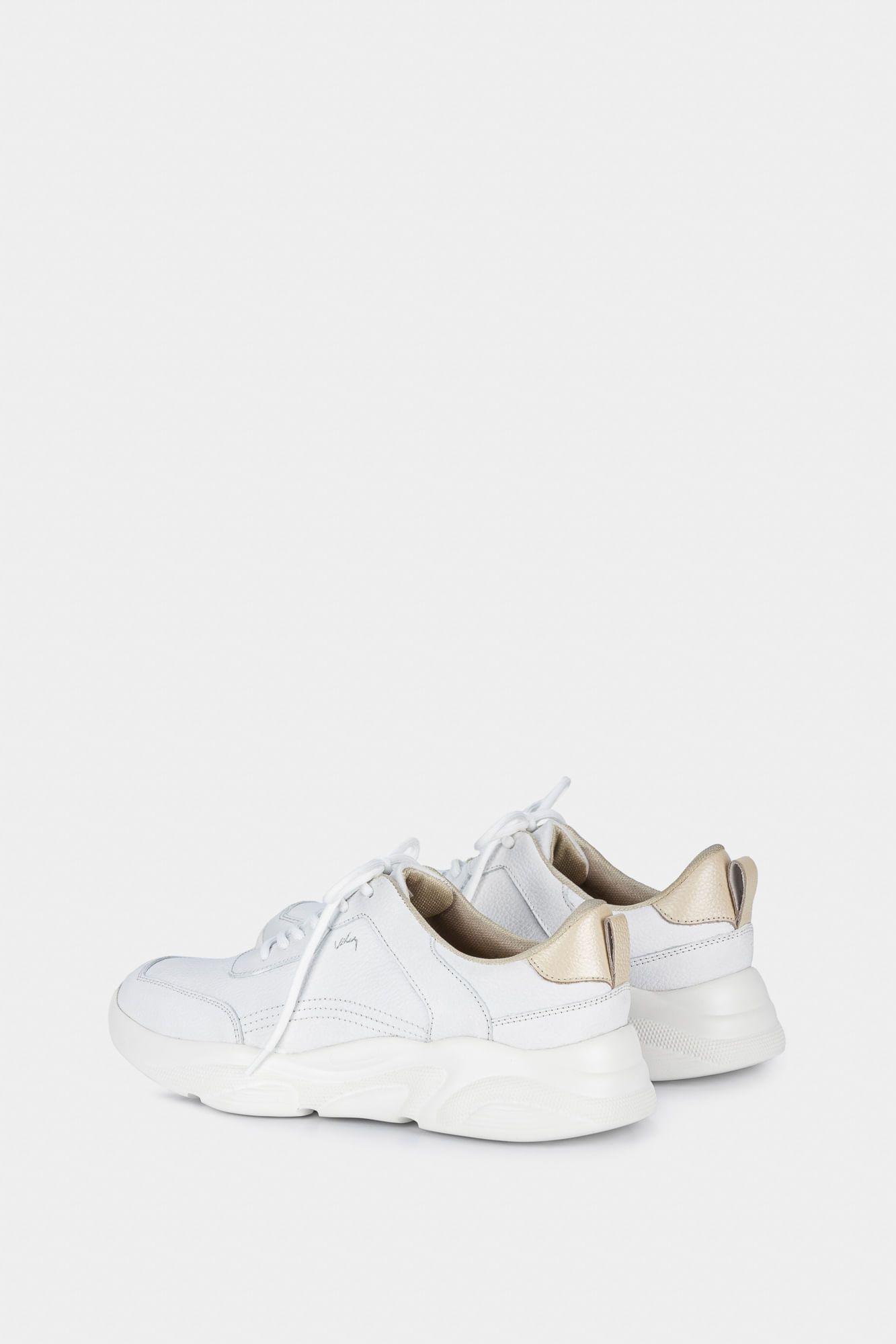Vélez Zapatillas Mori Cuero Mujer Suela portiva Blanco-2
