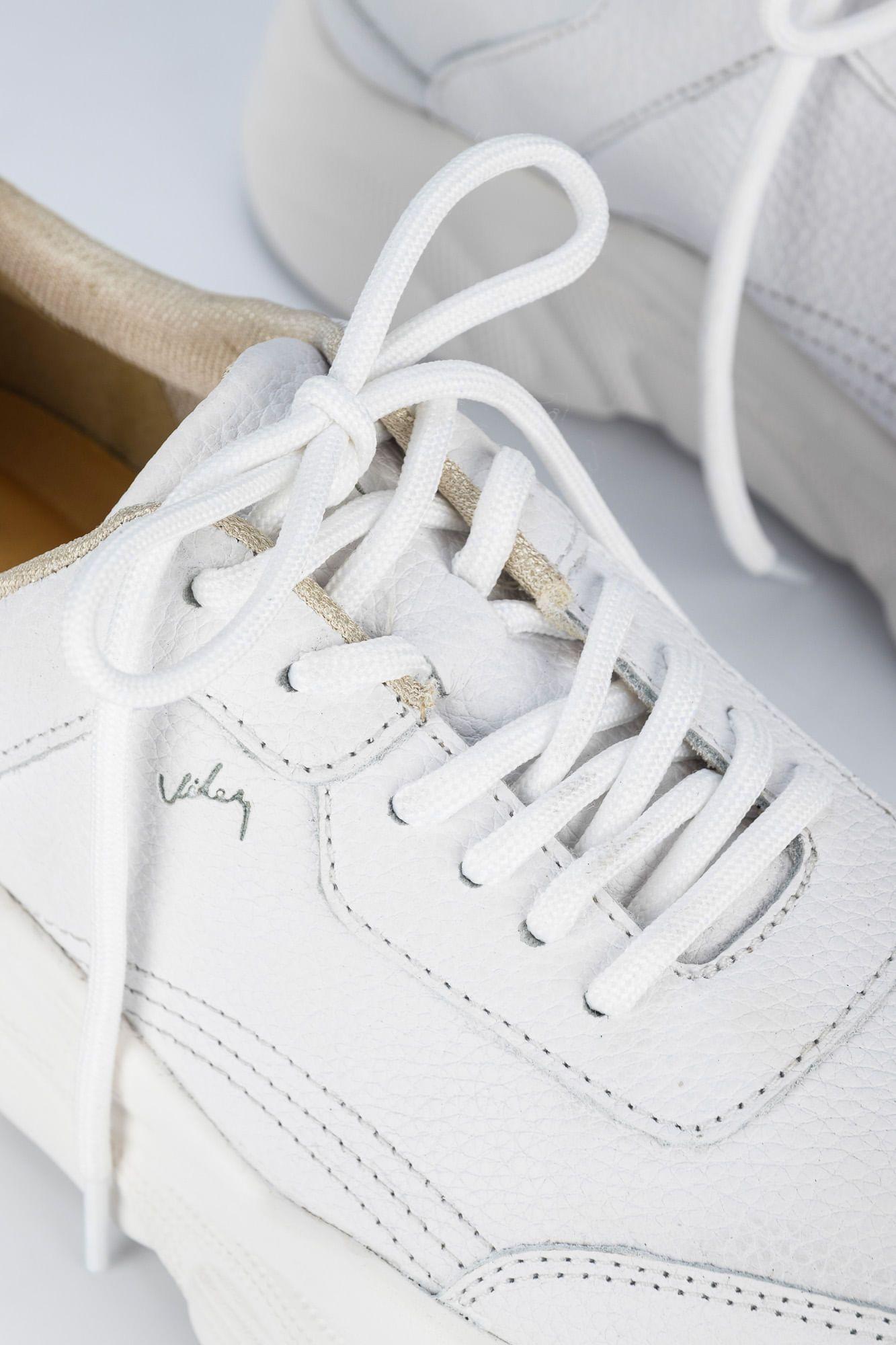 Vélez Zapatillas Mori Cuero Mujer Suela portiva Blanco-3