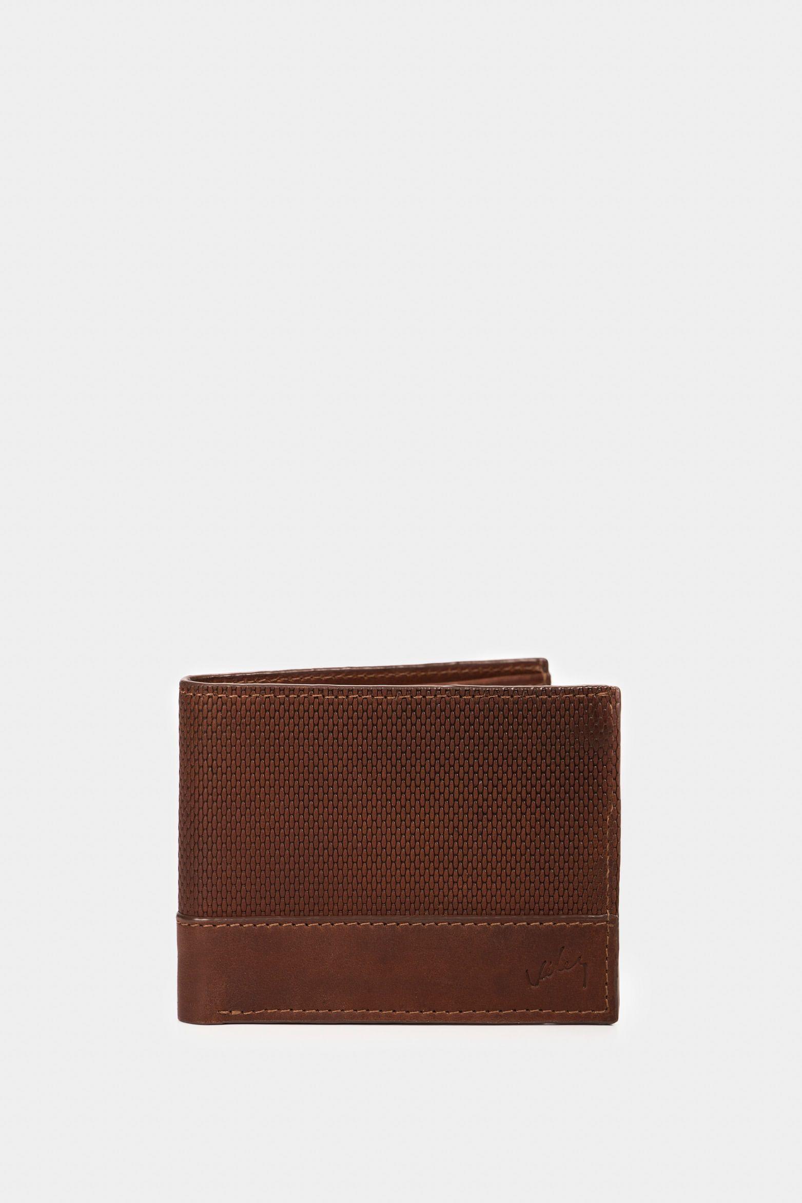 Billetera dante de cuero para hombre grabado placa lego miel-0