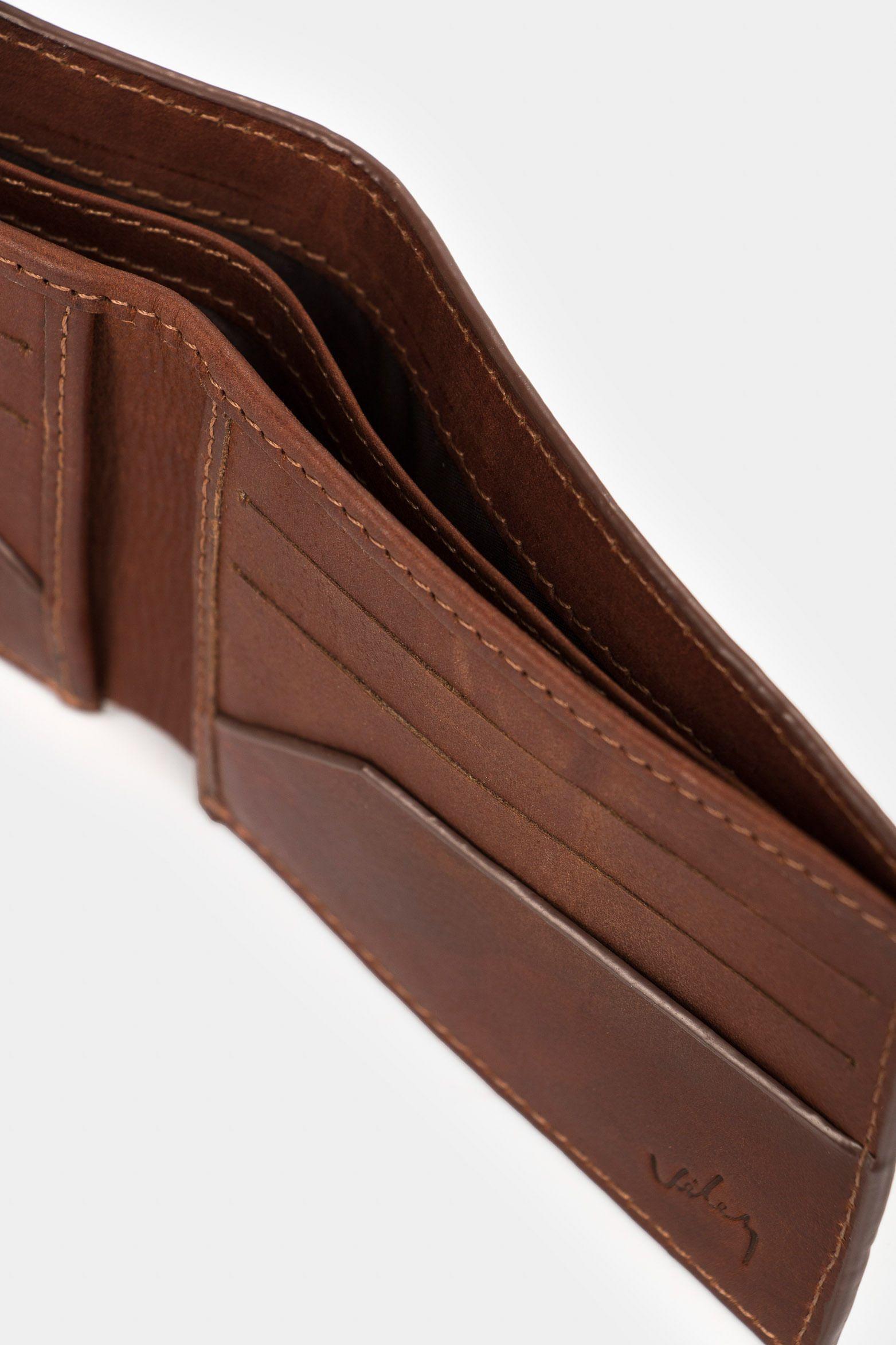 Billetera dante de cuero para hombre grabado placa lego miel-3