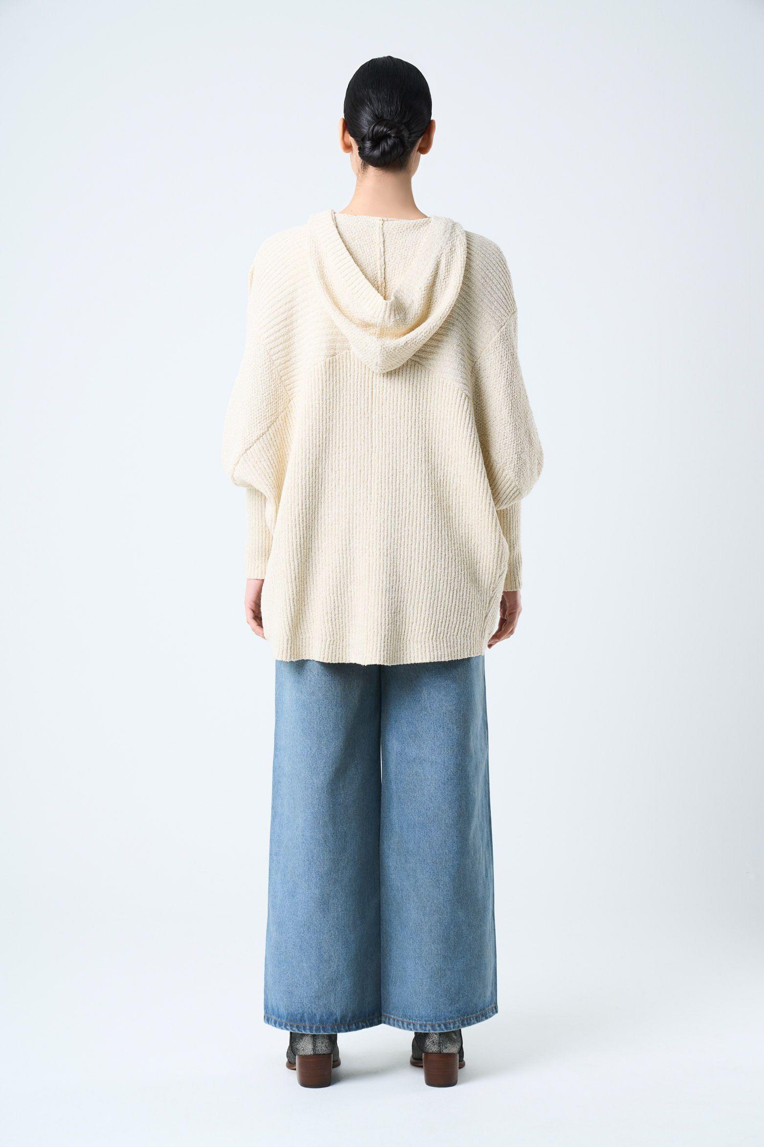 Vélez Cárdigan Ocaso Para Mujer Oversized Crema-3
