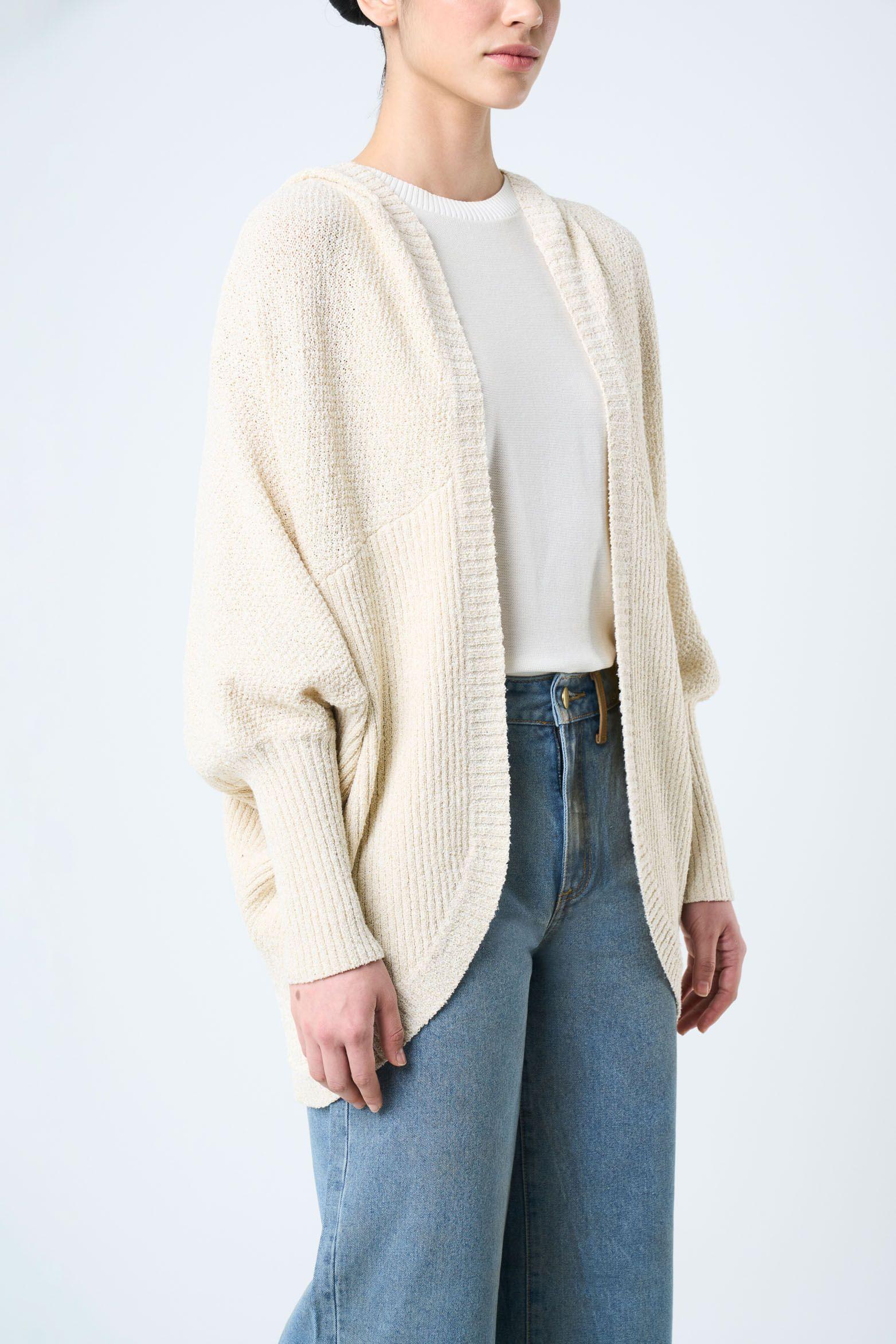 Vélez Cárdigan Ocaso Para Mujer Oversized Crema-5