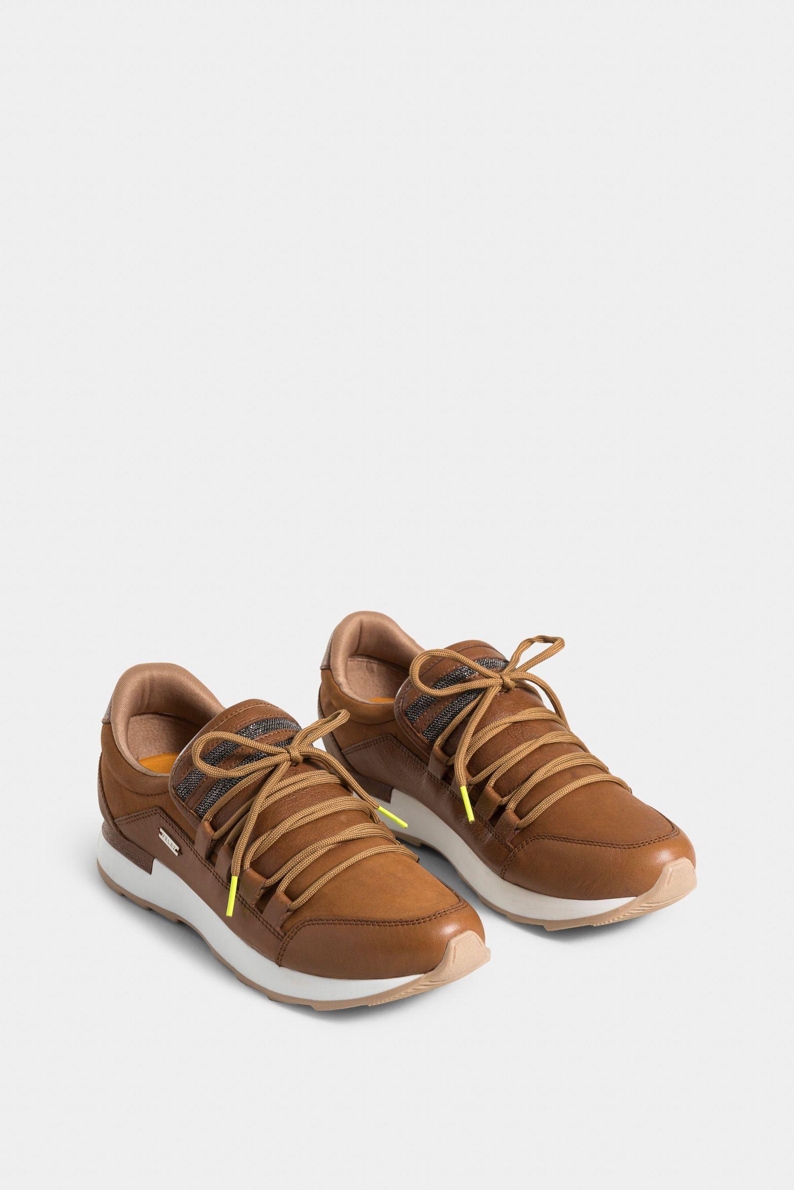 Vélez Zapatos Cordón Napoles 2.0 Cuero Mujer Miel-1
