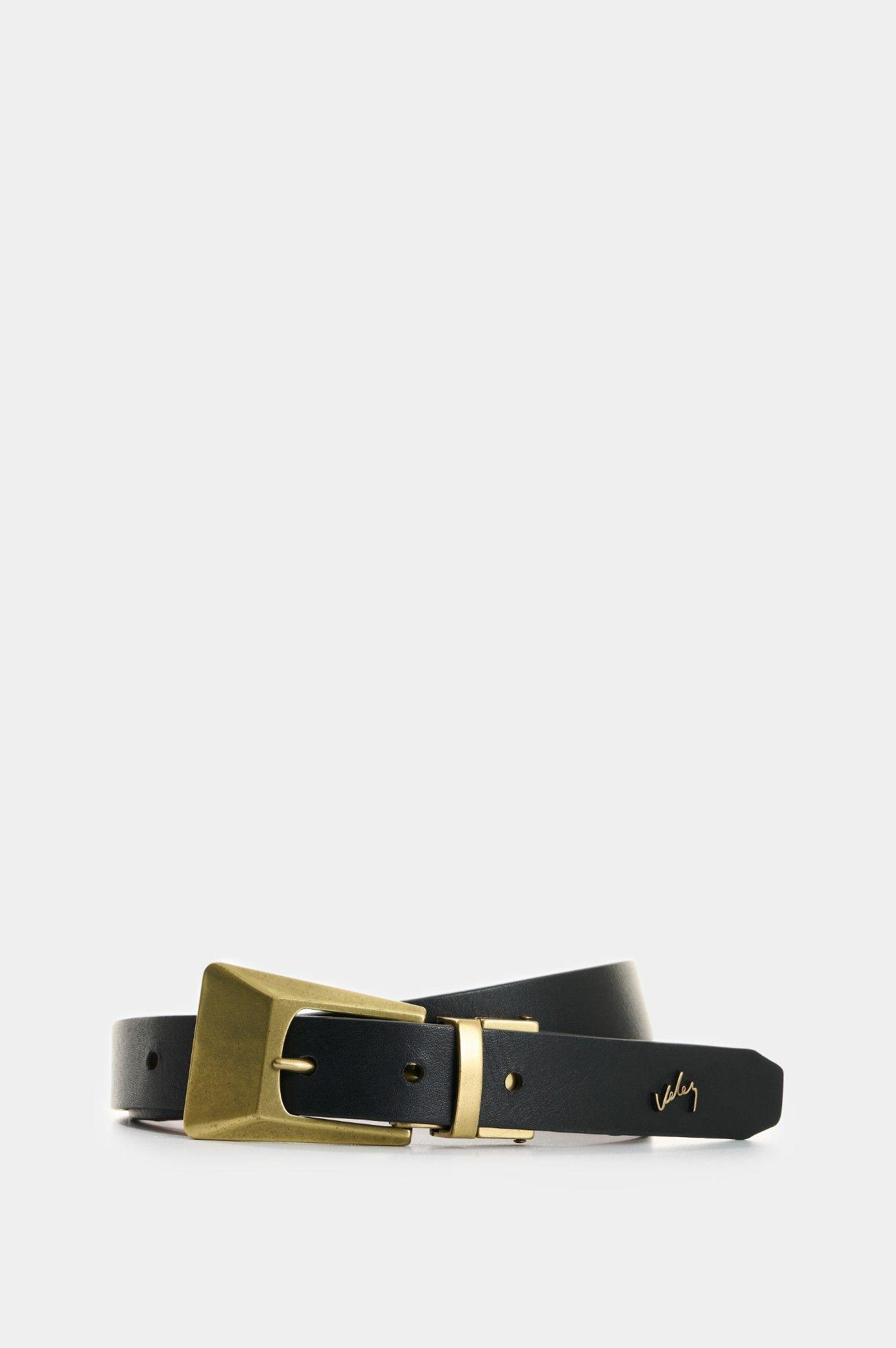 Vélez Cinturón Doble Faz Cuero Mujer Kiwa Negro-0