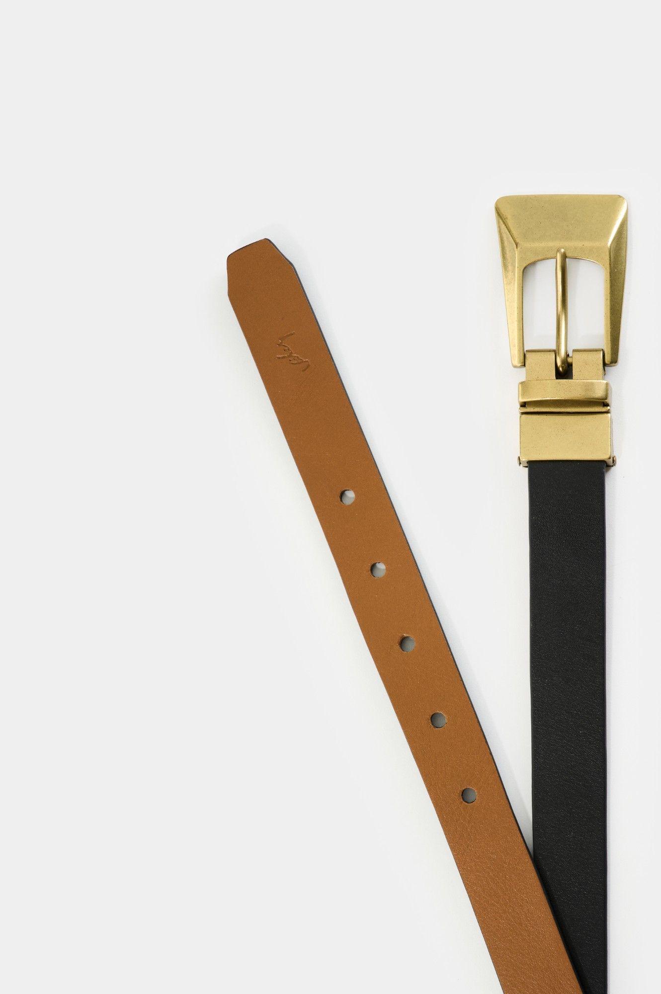 Vélez Cinturón Doble Faz Cuero Mujer Kiwa Negro-2