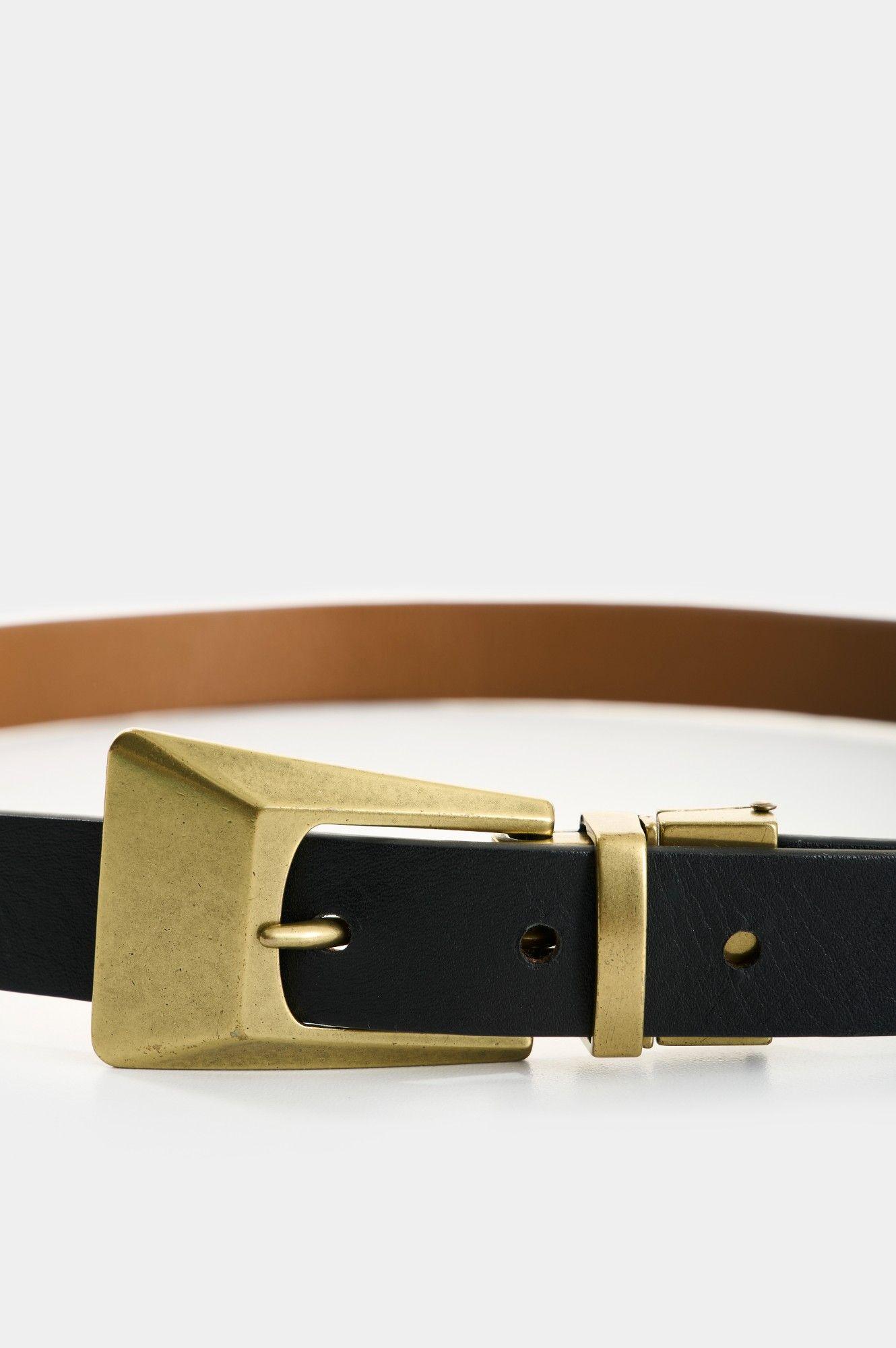 Vélez Cinturón Doble Faz Cuero Mujer Kiwa Negro-3