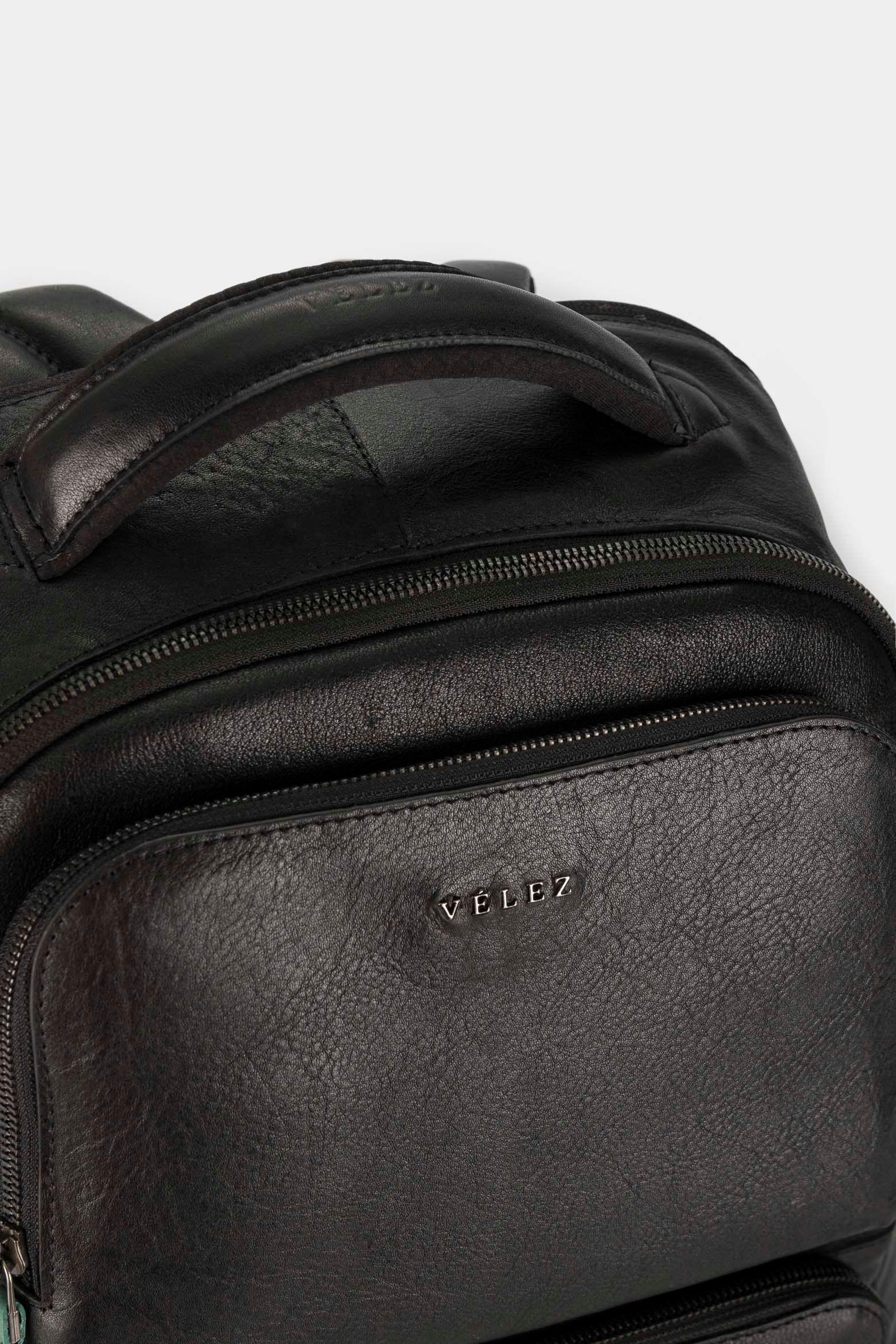 Vélez Morral Casual Monet Cuero Hombre Multifuncional Negro-5