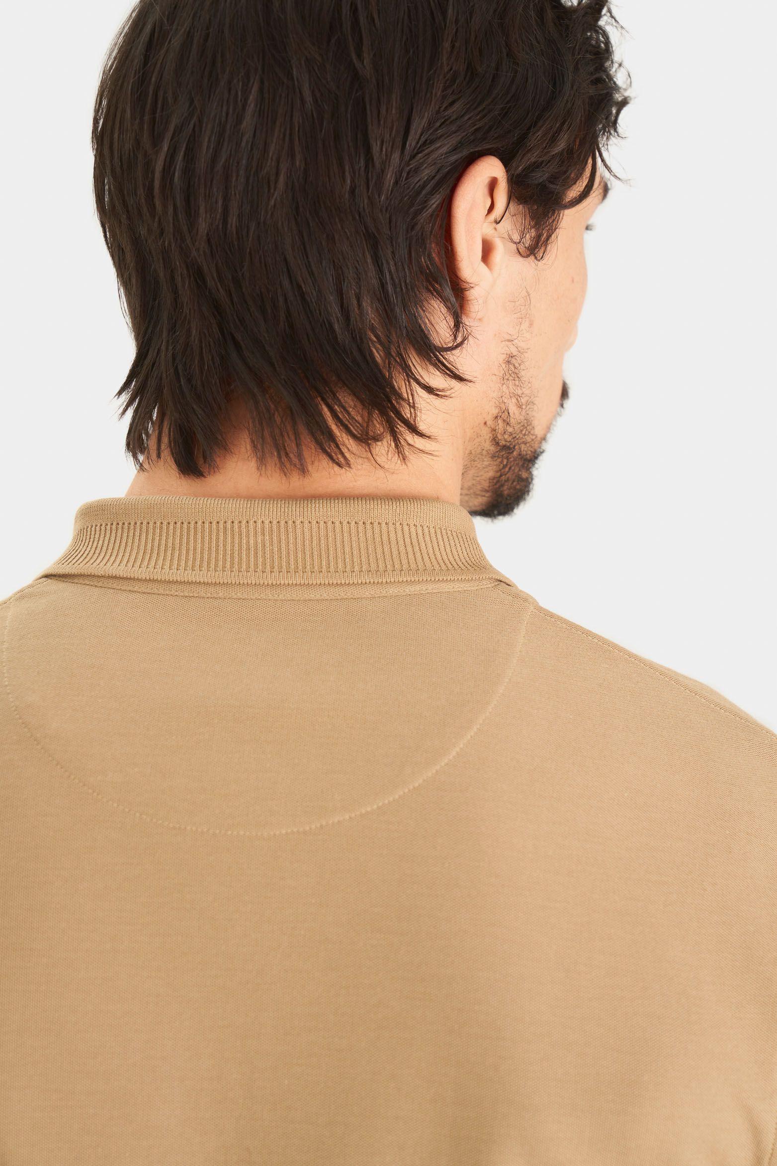 Vélez Polera Casual Algodón Pima Tabaco-3