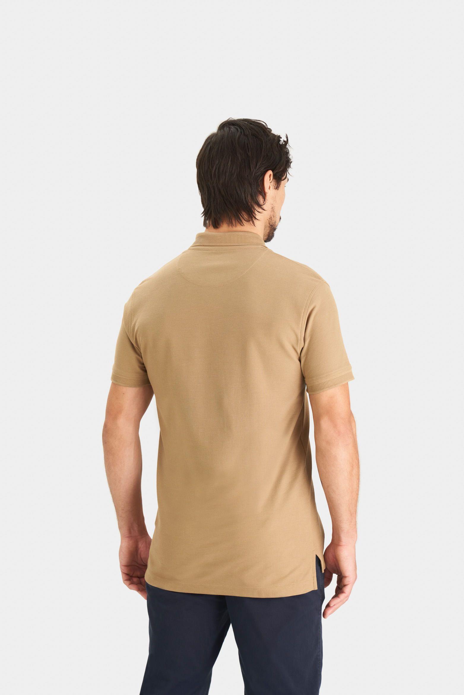 Vélez Polera Casual Algodón Pima Tabaco-4