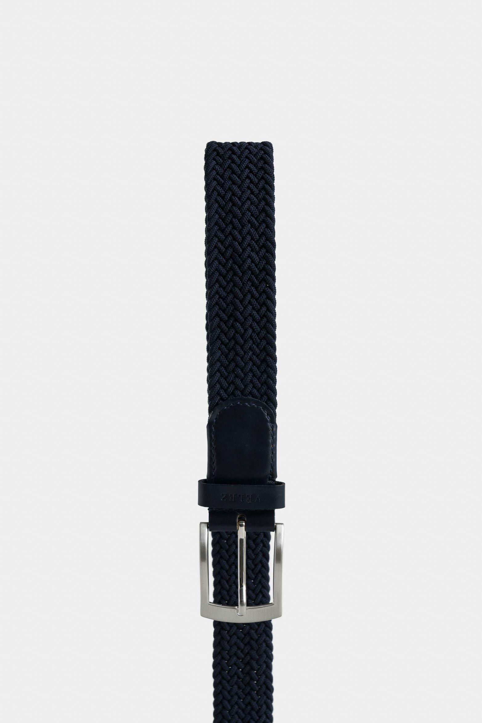 Vélez Cinturón Unifaz Cordón Cuero Hombre Azul Oscuro-1