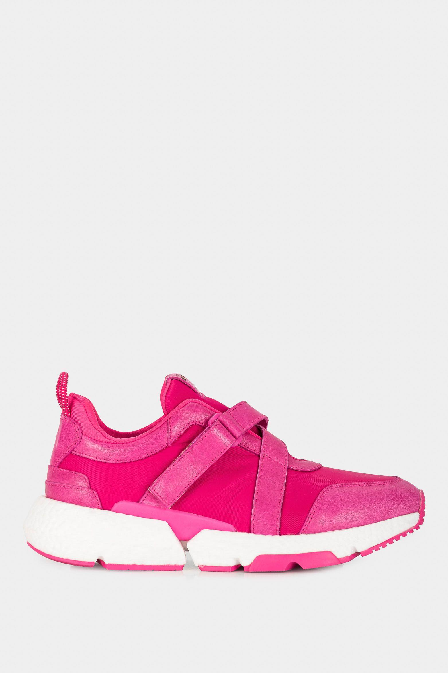 Vélez Zapatillas Manzano De Cuero y Textil Para Mujer Fucsia-0