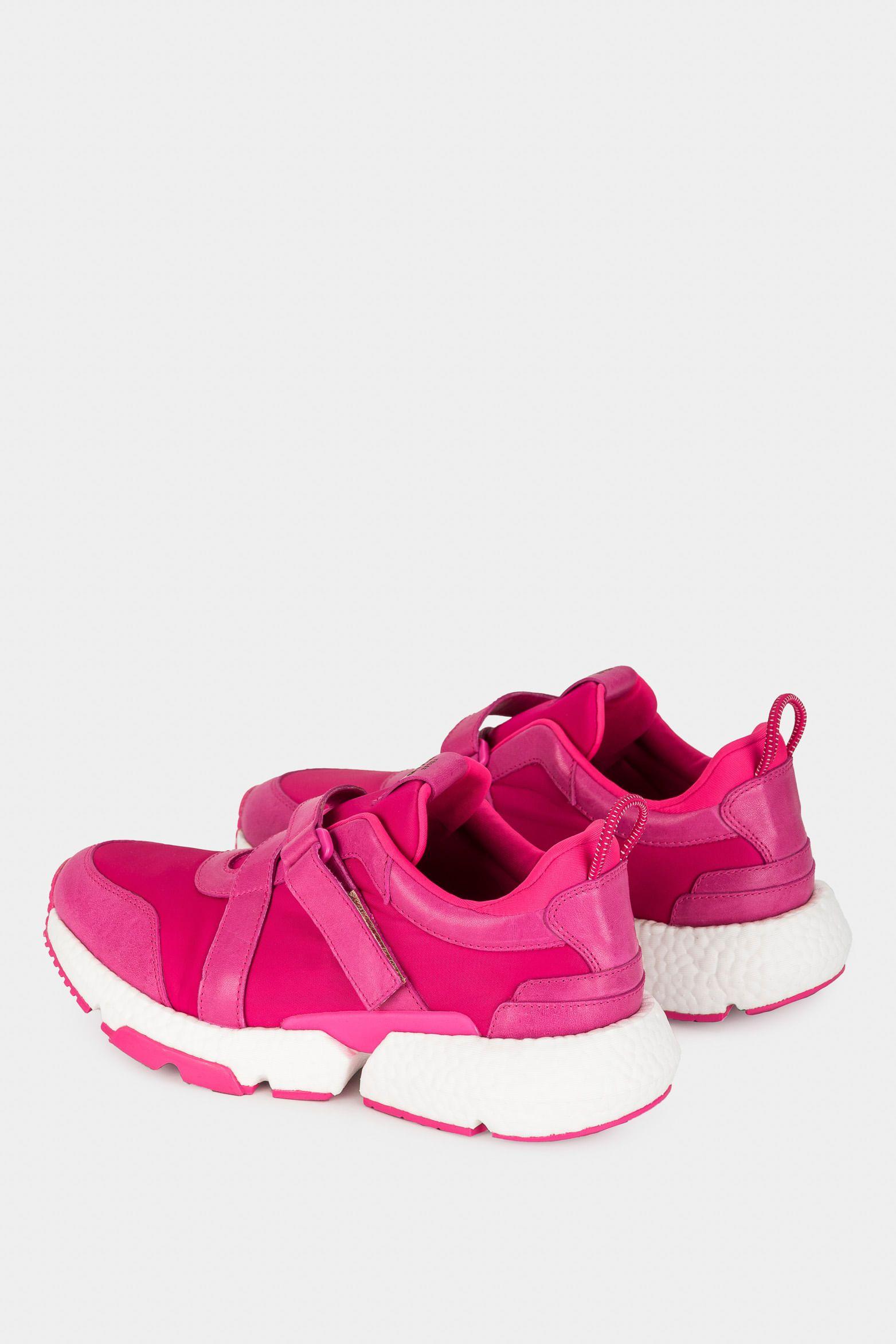 Vélez Zapatillas Manzano De Cuero y Textil Para Mujer Fucsia-2